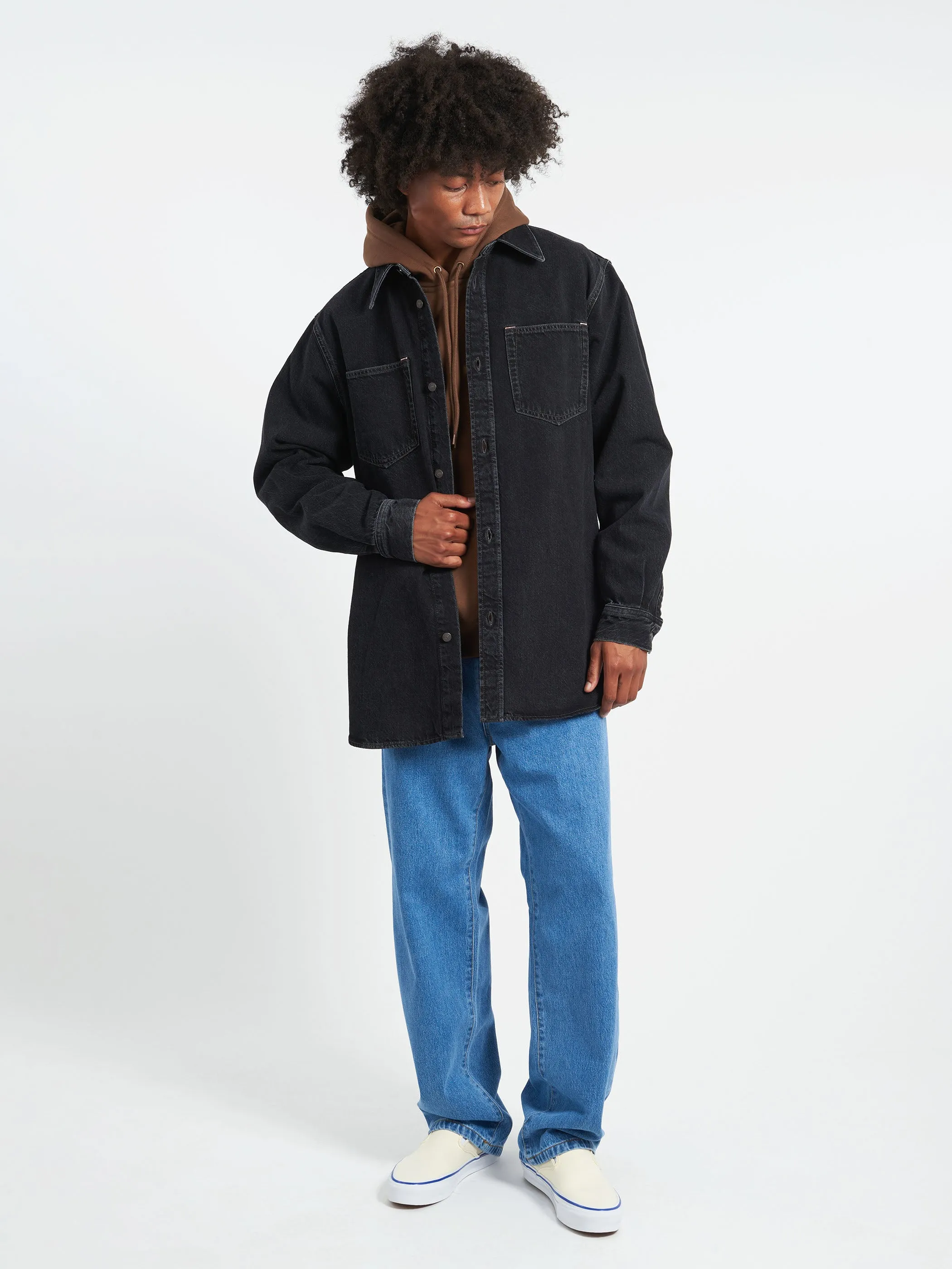 Denim Button-Up Shirt sold by gravitypope product image thumbnail 4