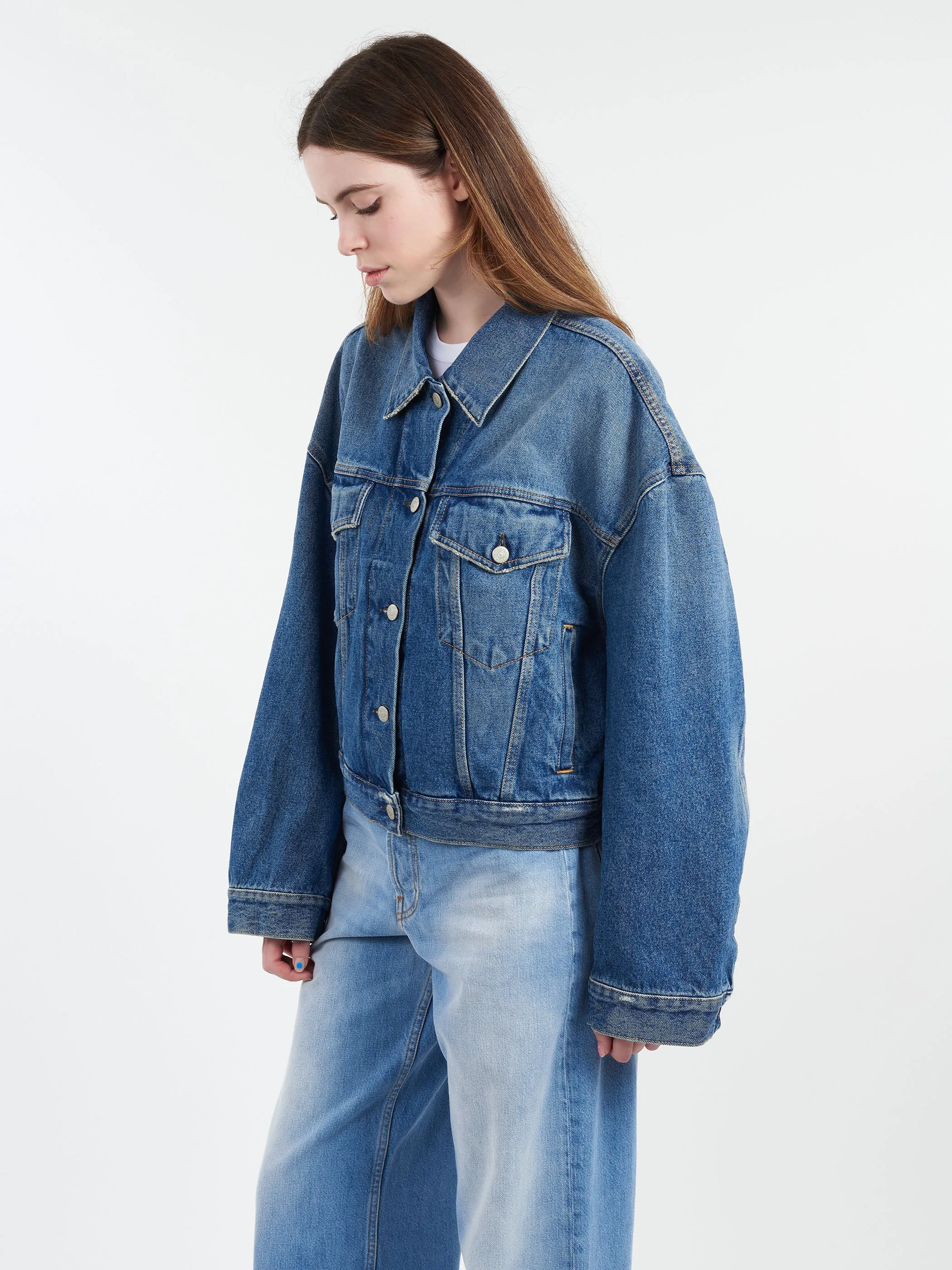Denim Jacket - Relaxed Cropped Fit sold by gravitypope product image thumbnail 4