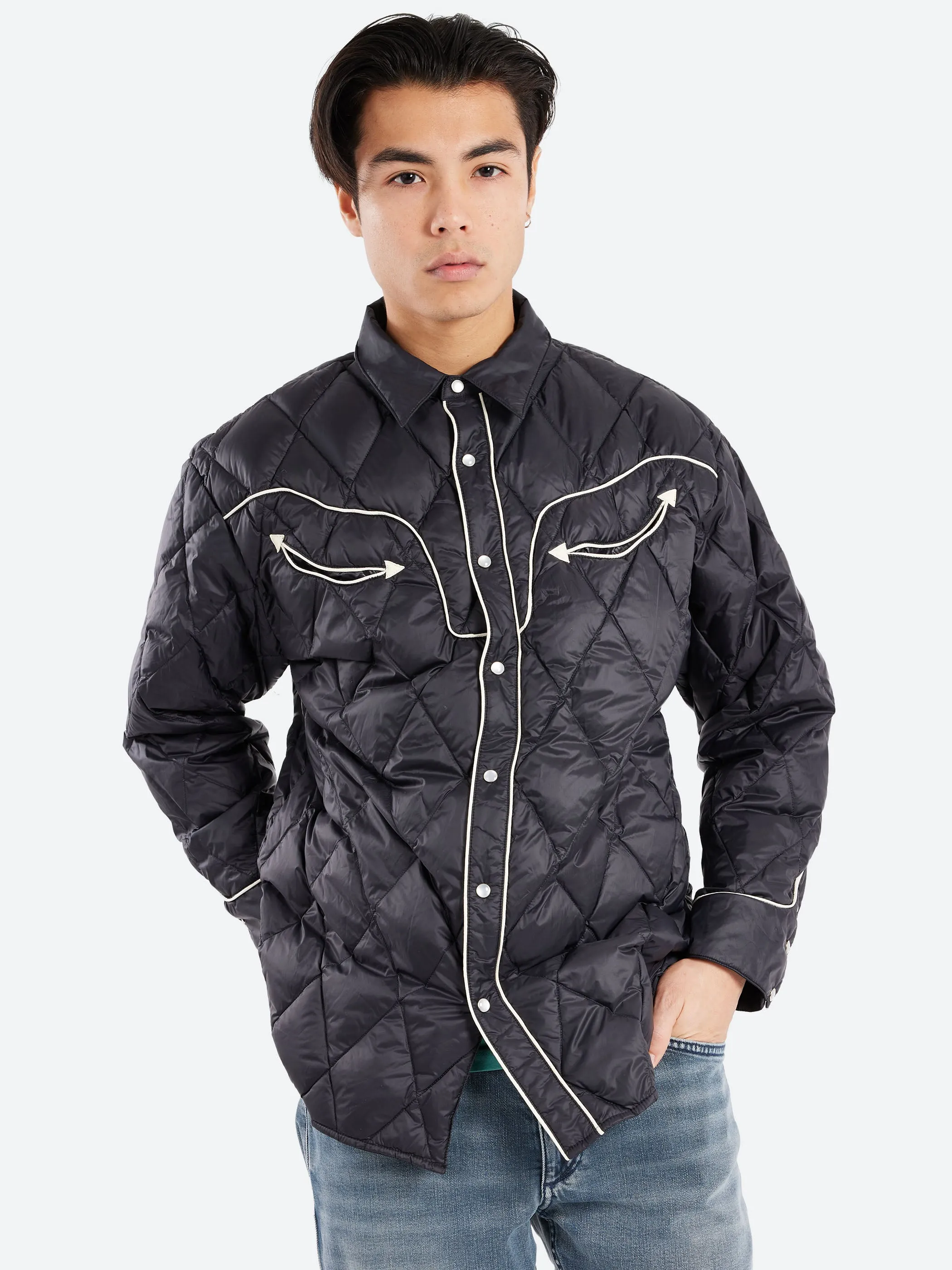 Western Piping Down Shirt sold by gravitypope product image thumbnail 2