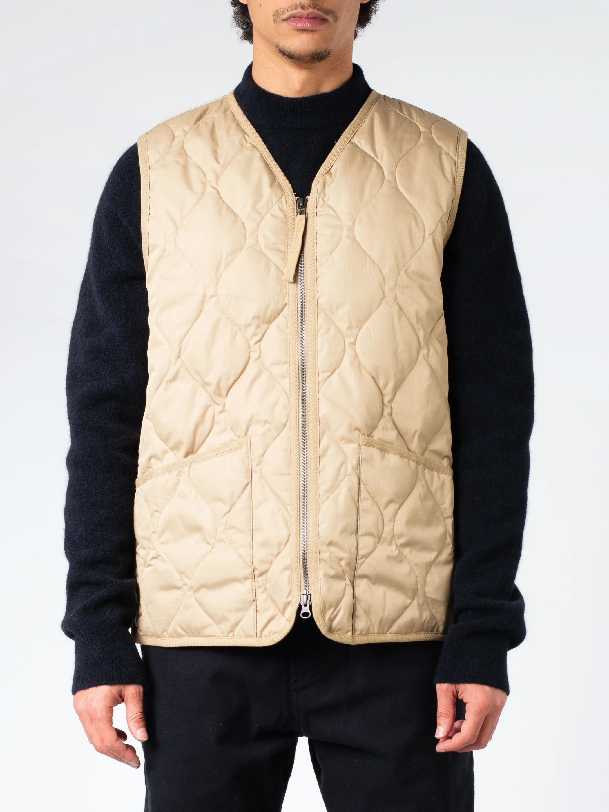 Military V-Neck Zip Down Vest sold by gravitypope