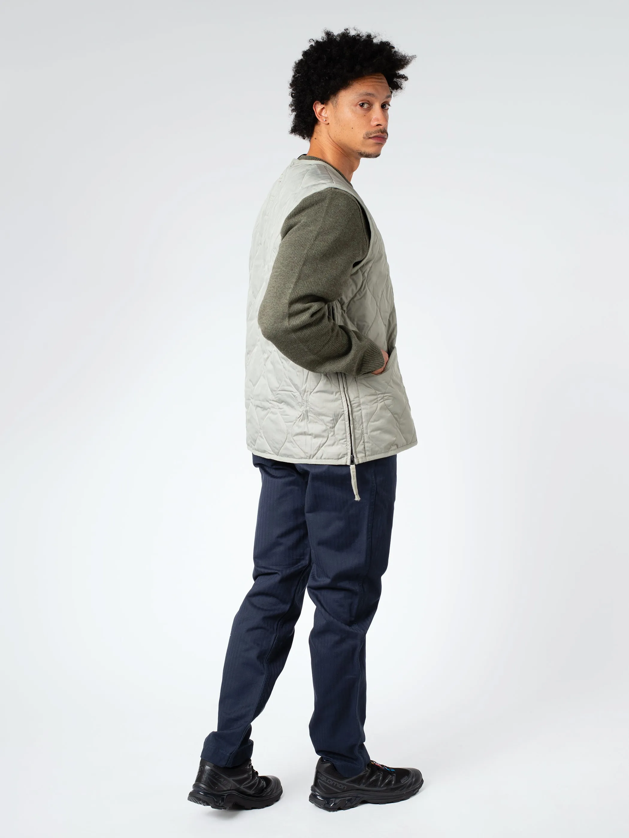 Military V-Neck Zip Down Vest sold by gravitypope product image thumbnail 2