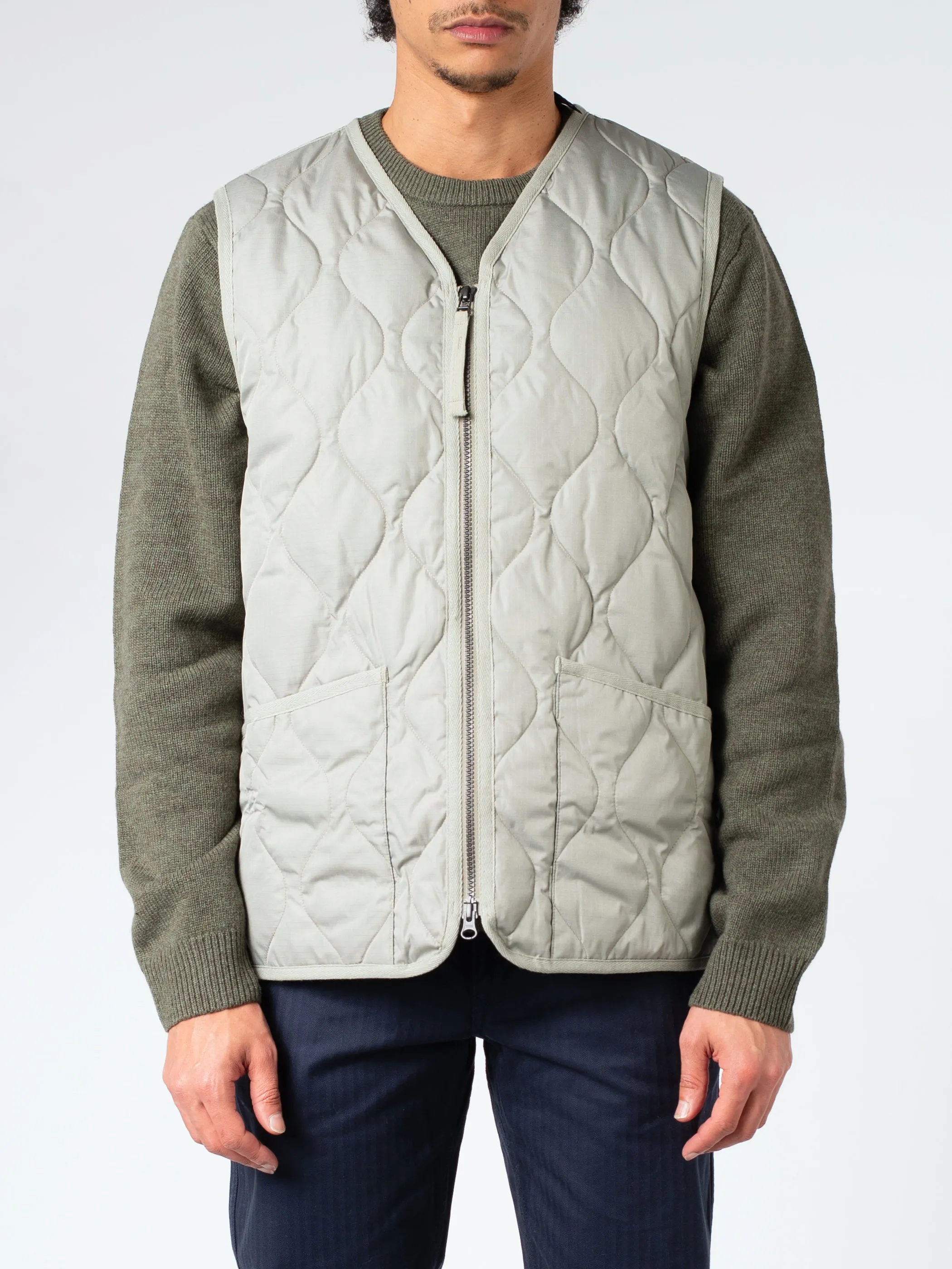 Military V-Neck Zip Down Vest sold by gravitypope