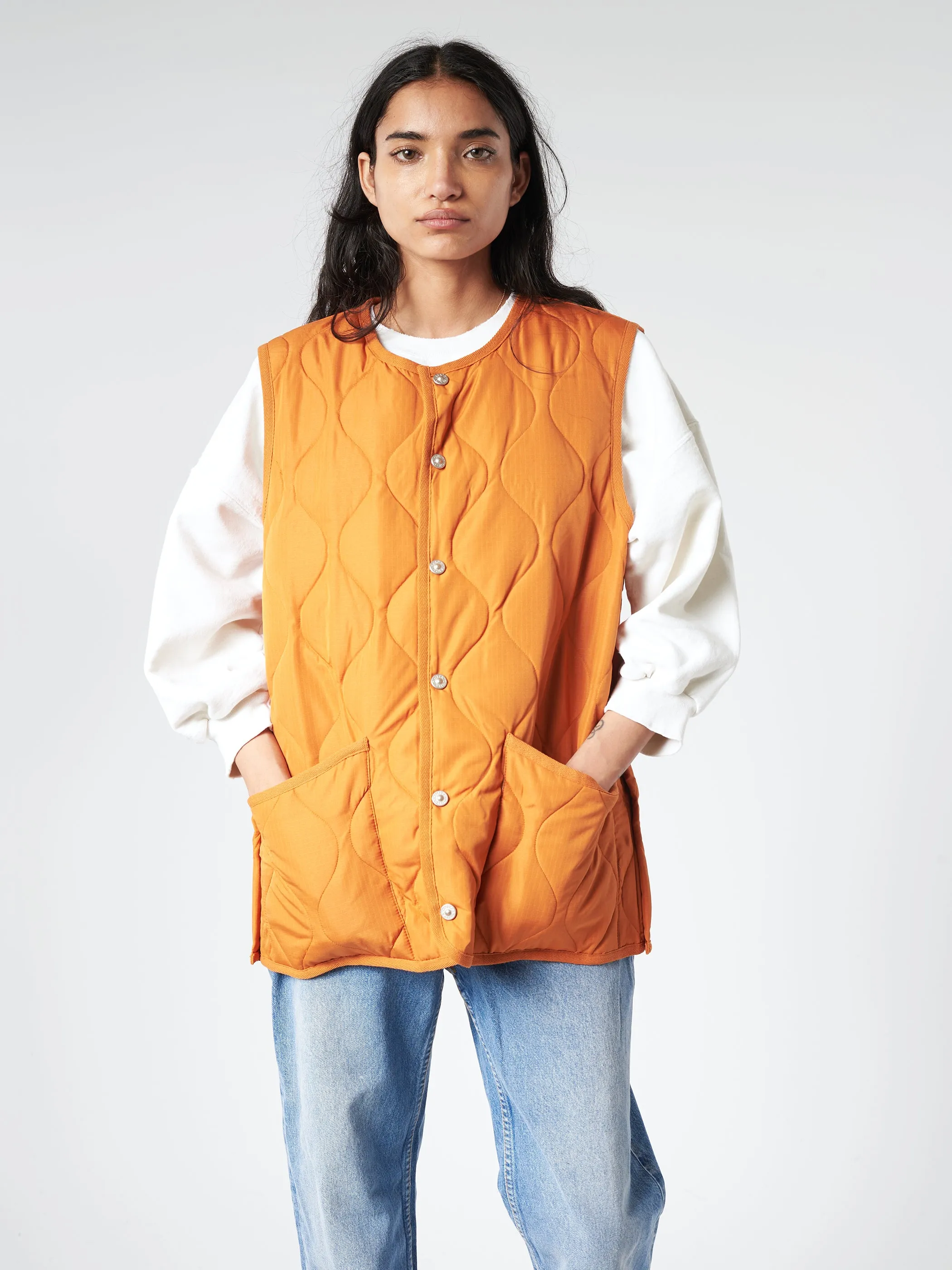 Military Crew Neck Down Vest sold by gravitypope product image thumbnail 4