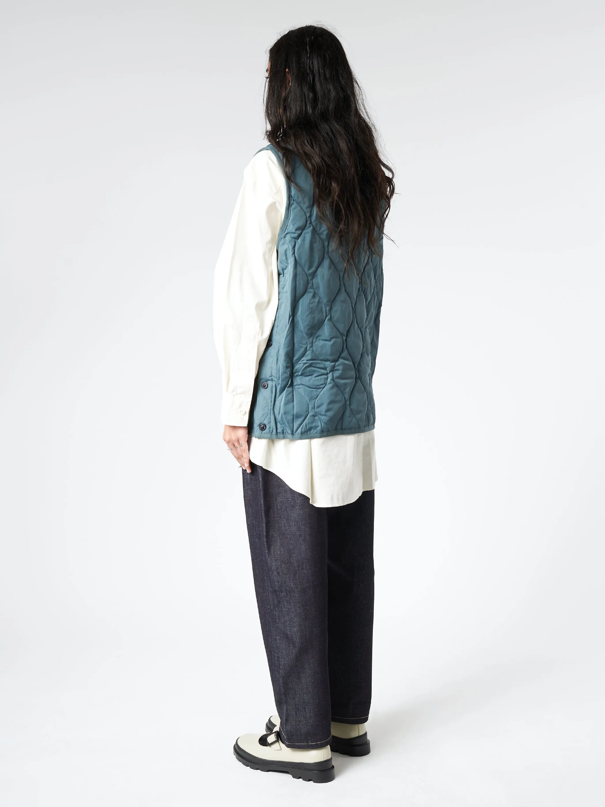 Military Crew Neck Down Vest sold by gravitypope product image thumbnail 3