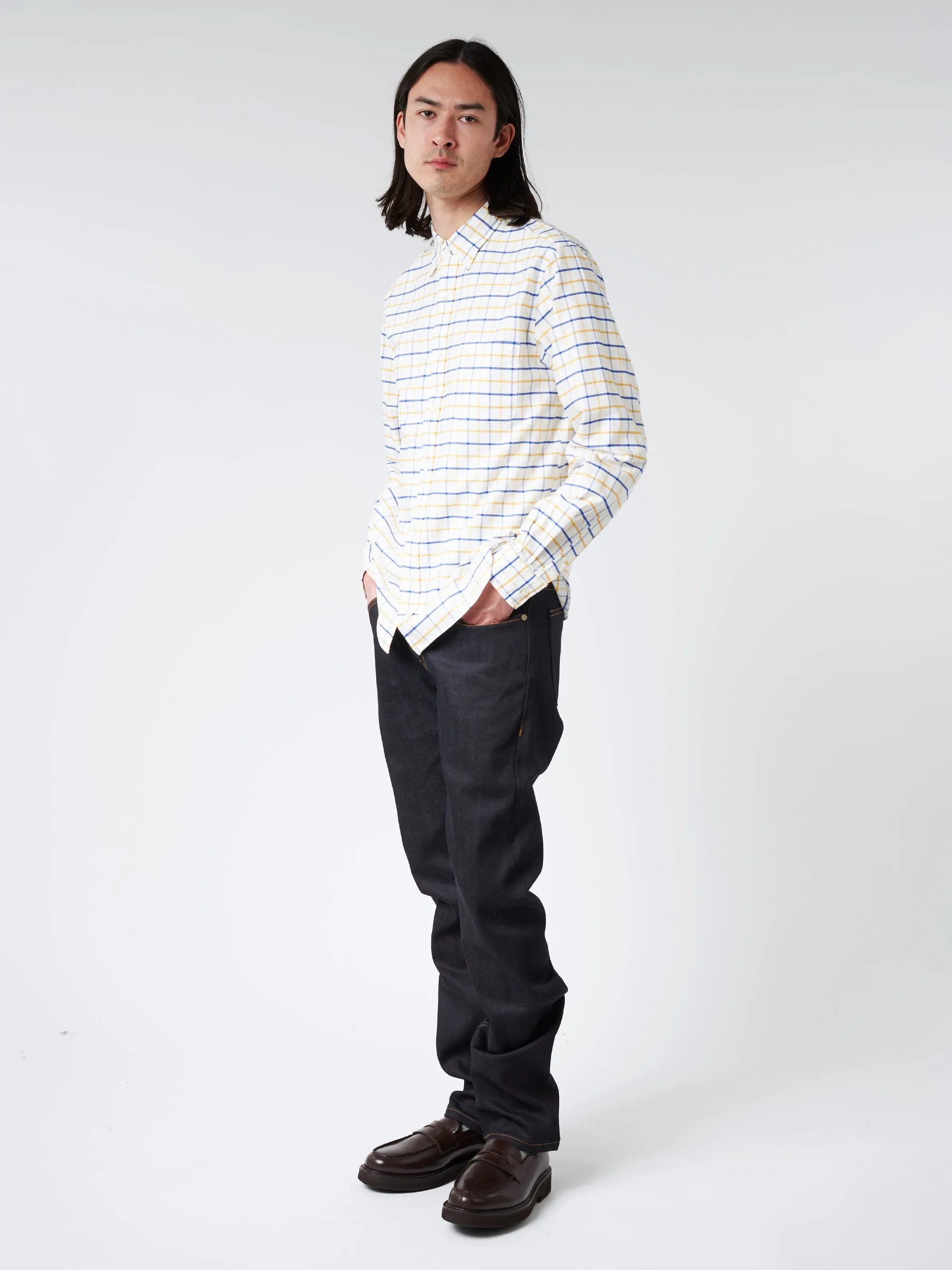 Stretch Oxford Tattersall Button Down Shirt sold by gravitypope product image thumbnail 2