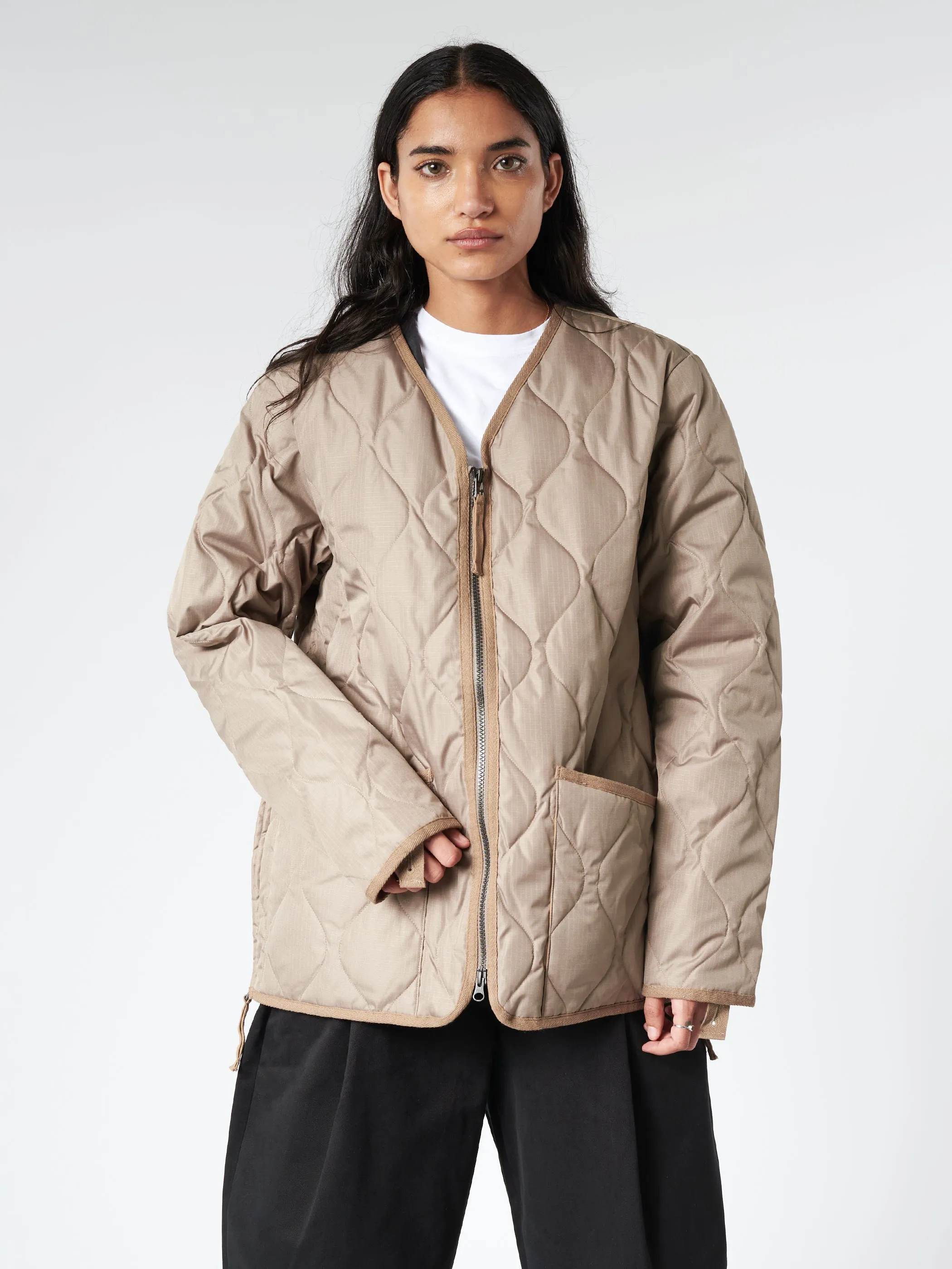 Military Zip V-Neck Down Jacket sold by gravitypope product image thumbnail 4