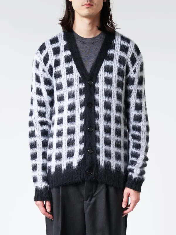 Checked Mohair Cardigan sold by gravitypope
