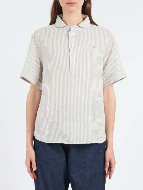 Linen Round Collar Shirt sold by gravitypope