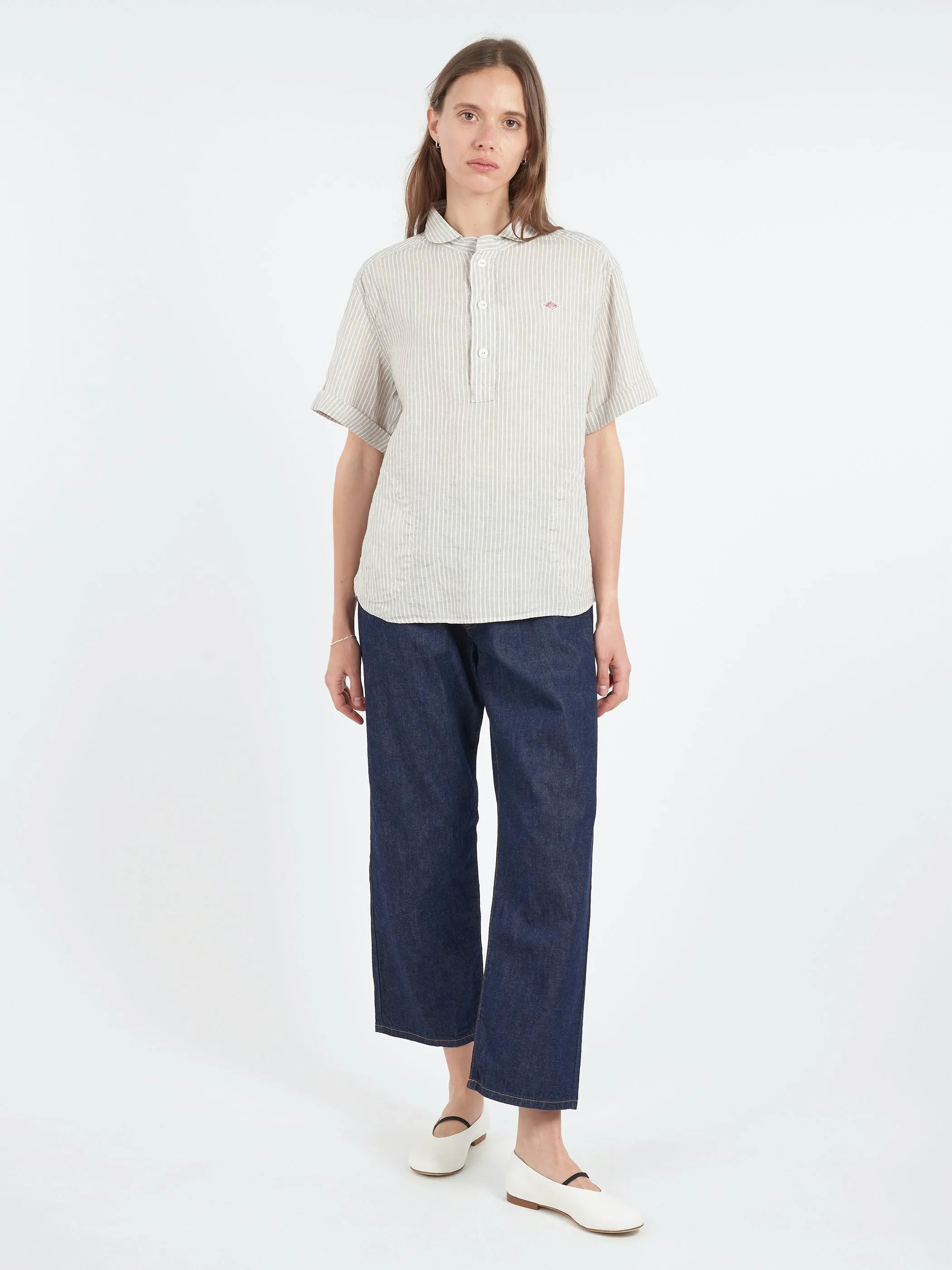 Linen Round Collar Shirt sold by gravitypope product image thumbnail 4