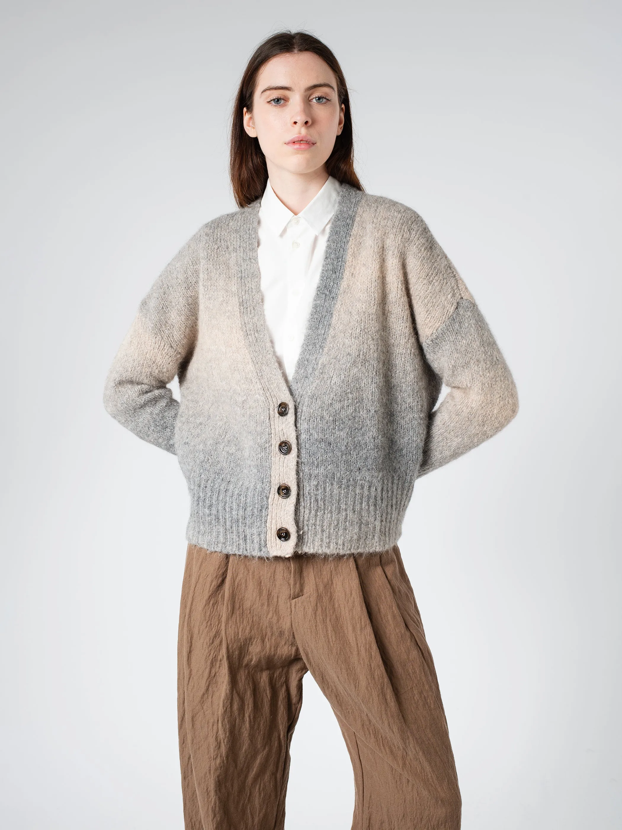 Gradient-Effect Alpaca Cardigan sold by gravitypope product image thumbnail 4