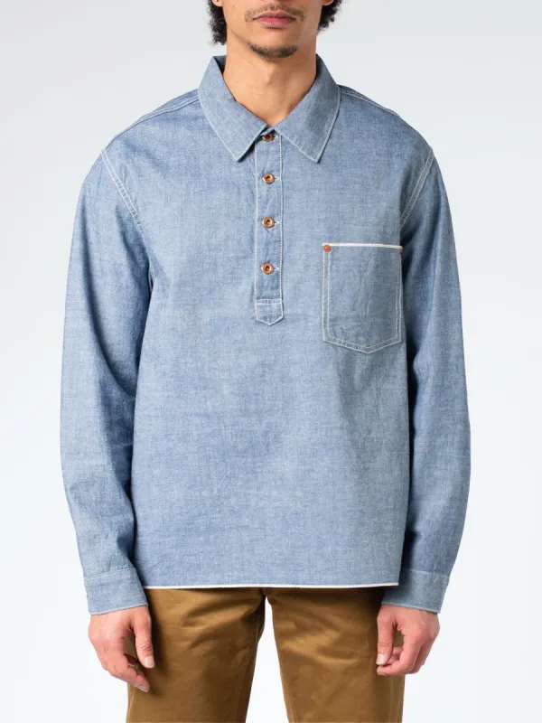 Chambray Pull-Over Shirt sold by gravitypope