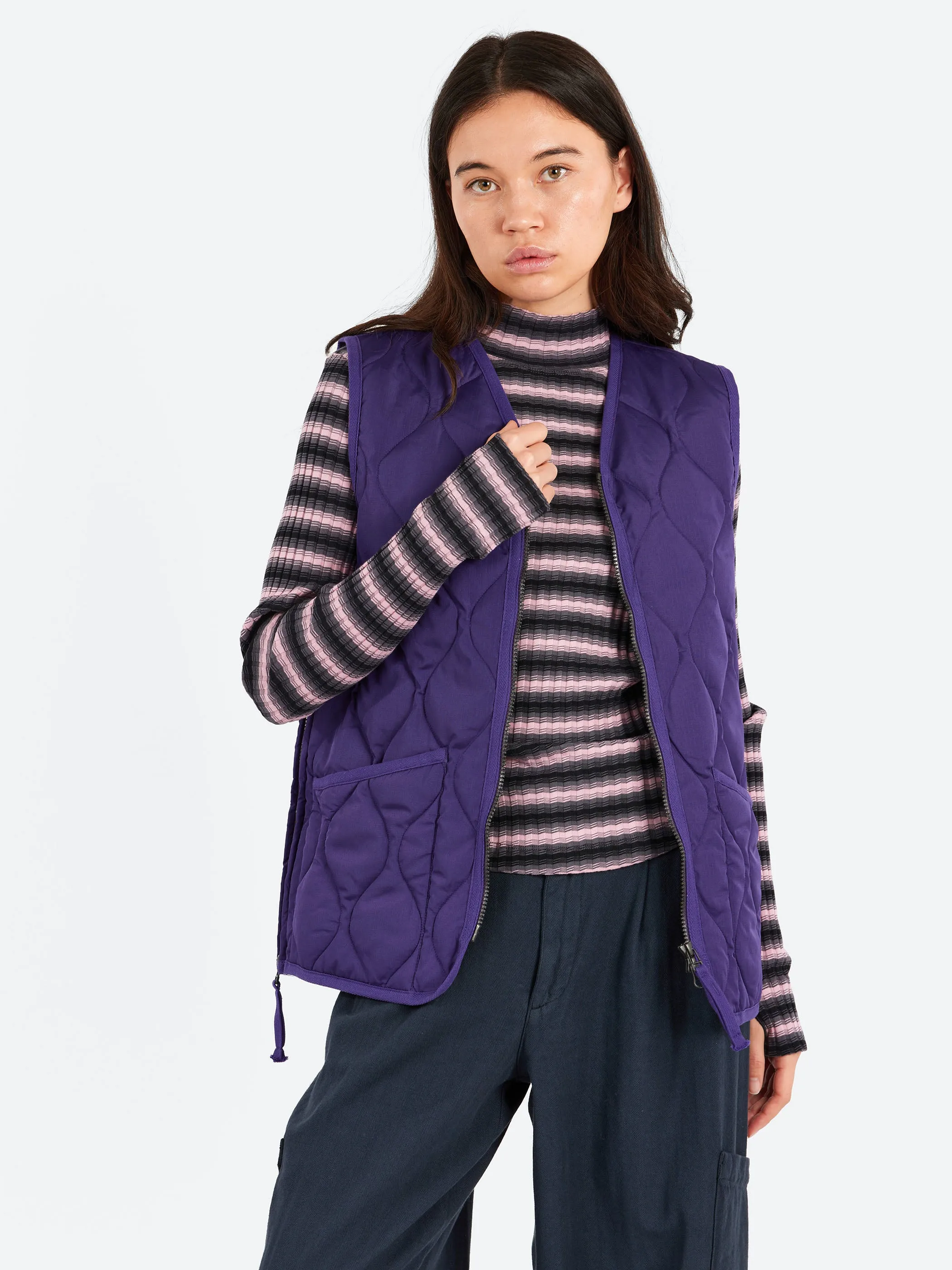 Military V-Neck Zip Down Vest sold by gravitypope product image thumbnail 4