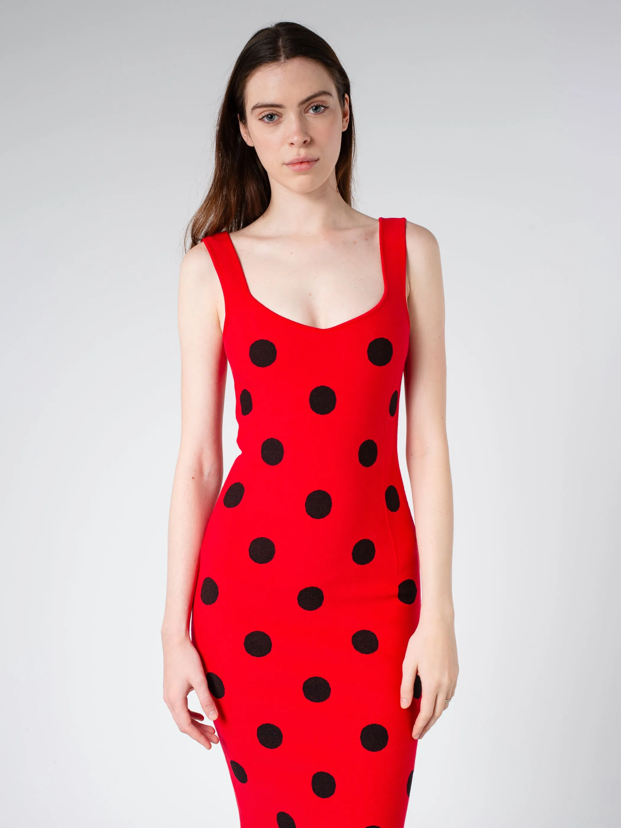 Viscose Sheath Dress with Polka Dots sold by gravitypope product image thumbnail 4