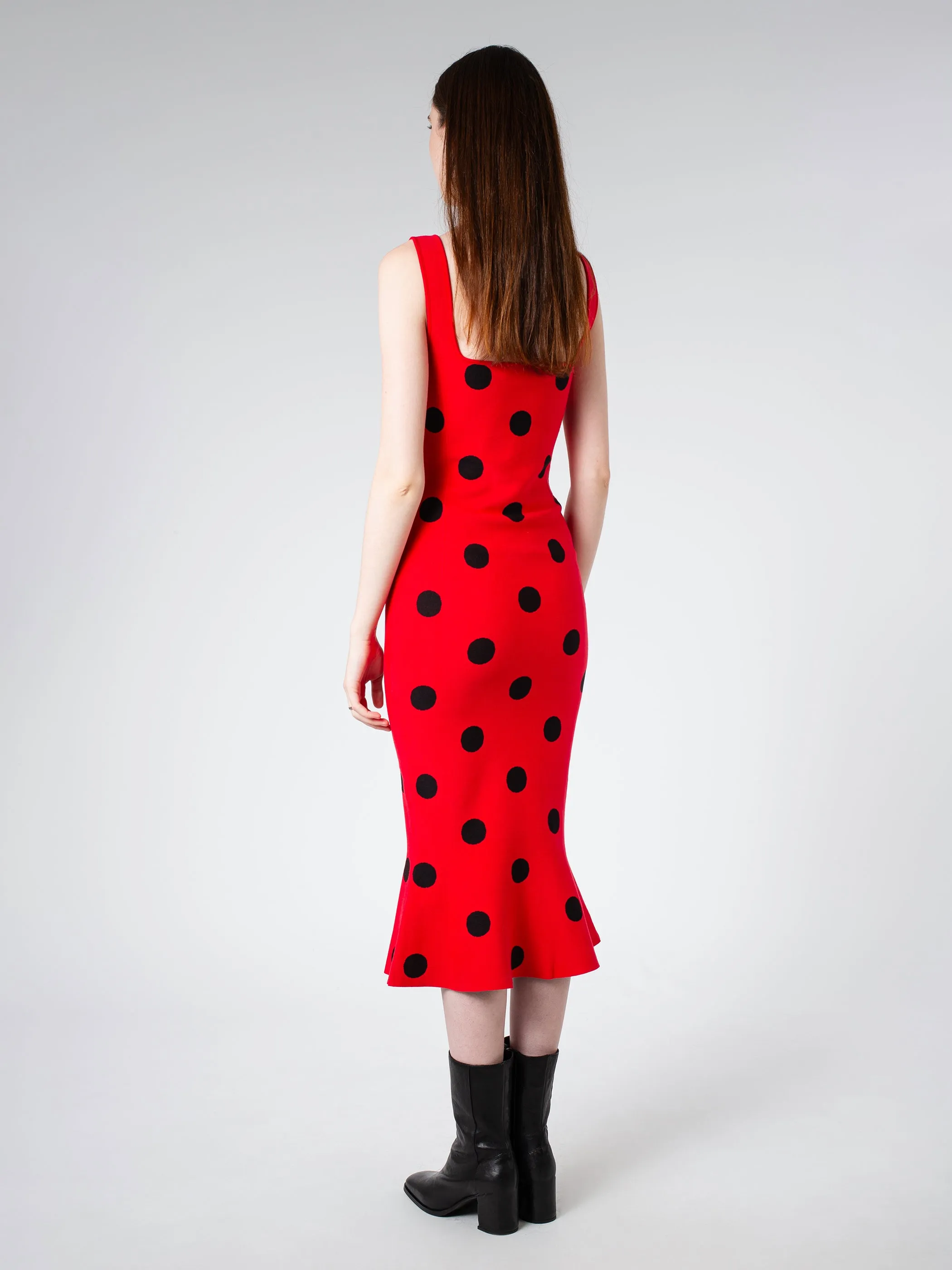 Viscose Sheath Dress with Polka Dots sold by gravitypope product image thumbnail 3