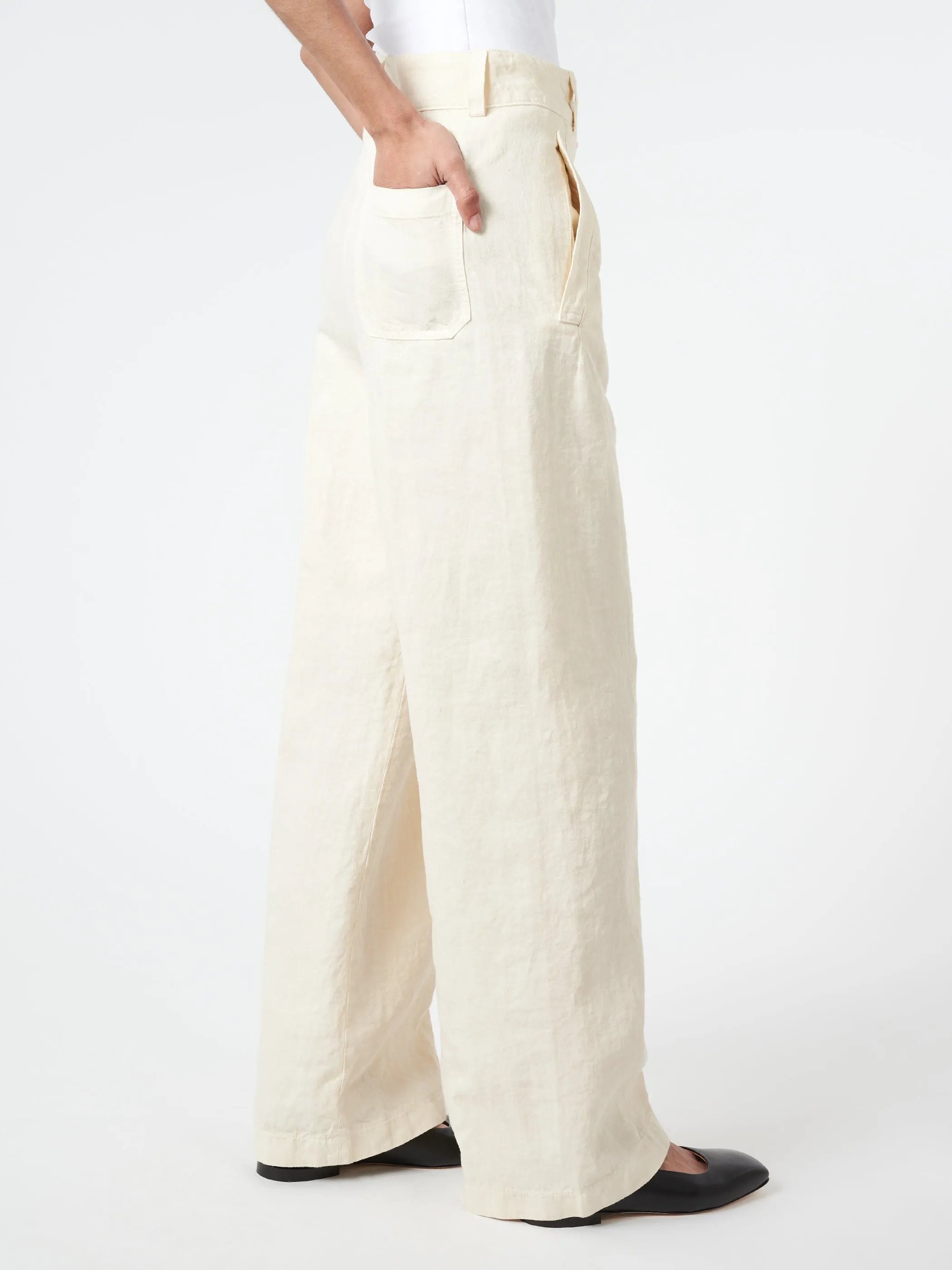 Slub Linen Trousers sold by gravitypope product image thumbnail 4