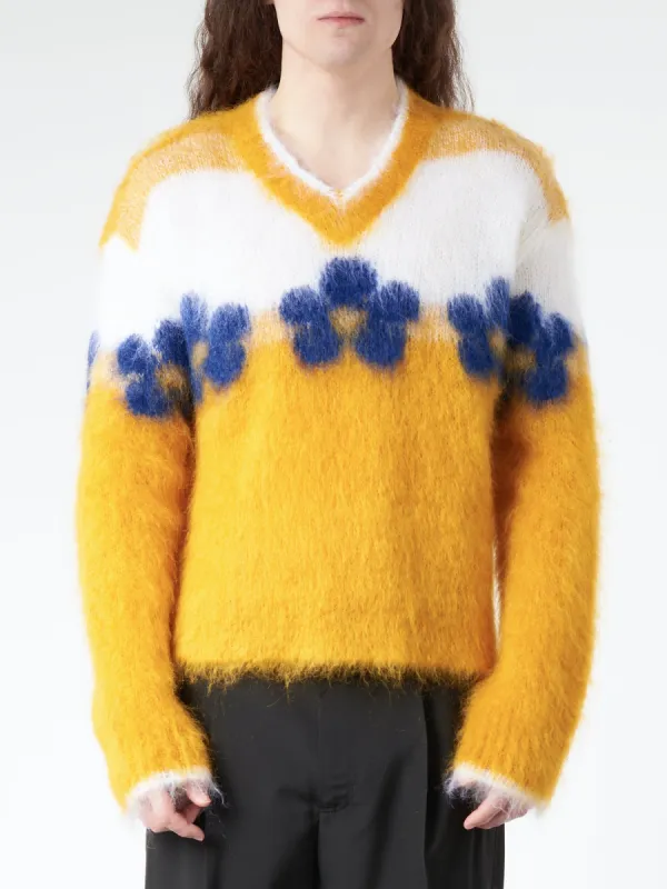 Mohair Jumper with Flowers sold by gravitypope