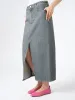 Long Slit Denim Skirt sold by gravitypope