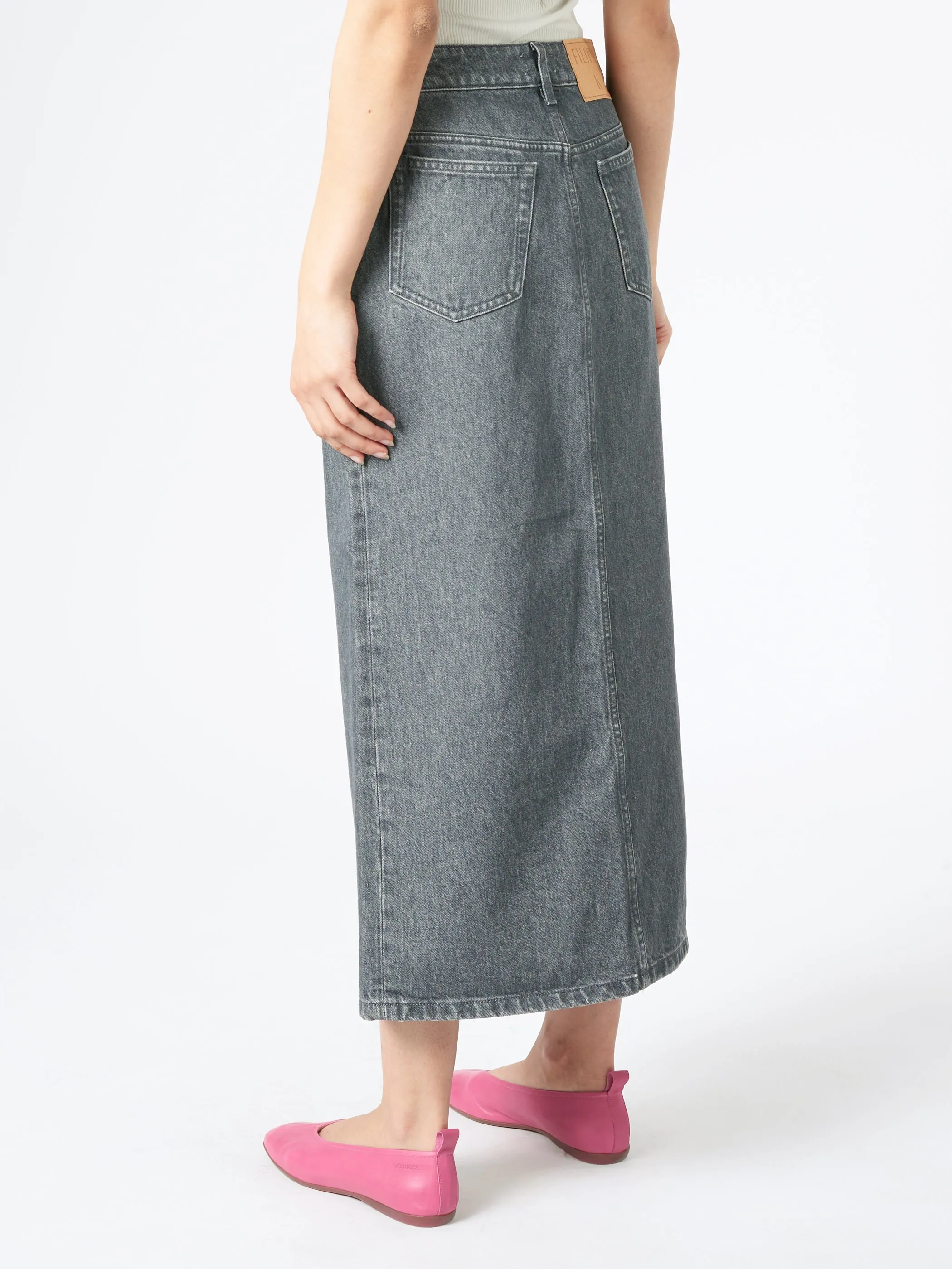 Long Slit Denim Skirt sold by gravitypope product image thumbnail 3
