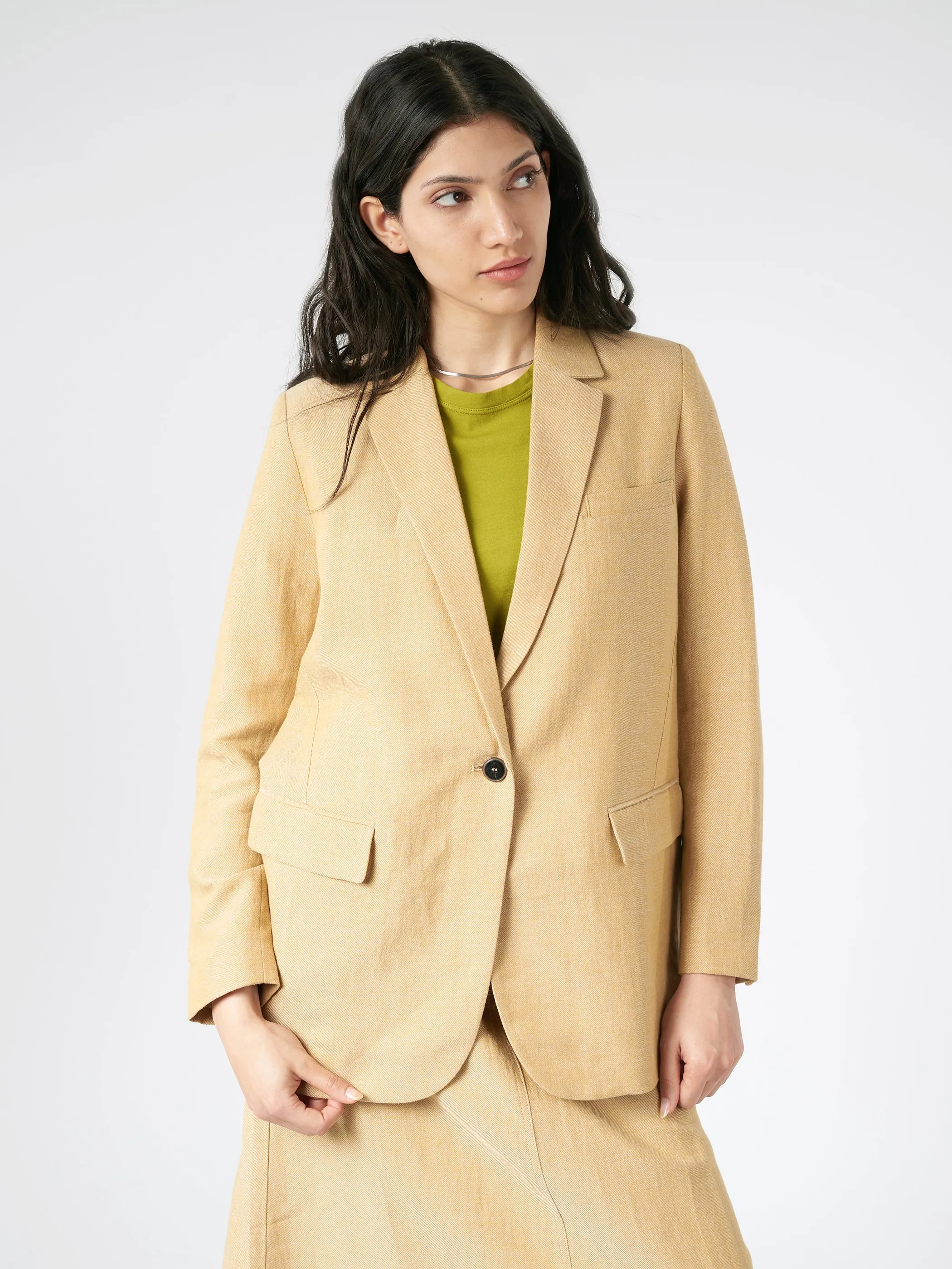 Linen Single-Breasted Jacket sold by gravitypope product image thumbnail 4