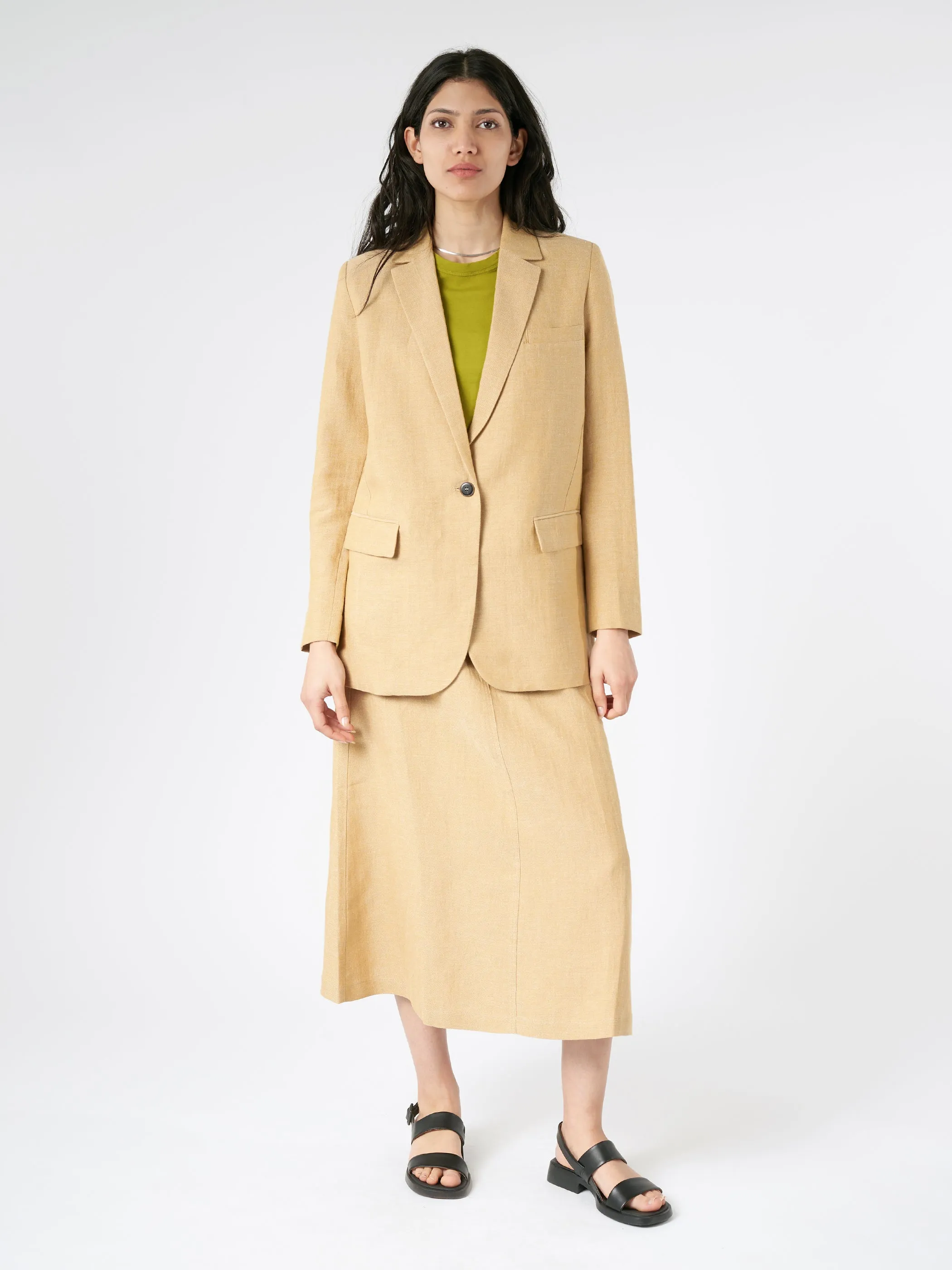 Linen Single-Breasted Jacket sold by gravitypope product image thumbnail 2