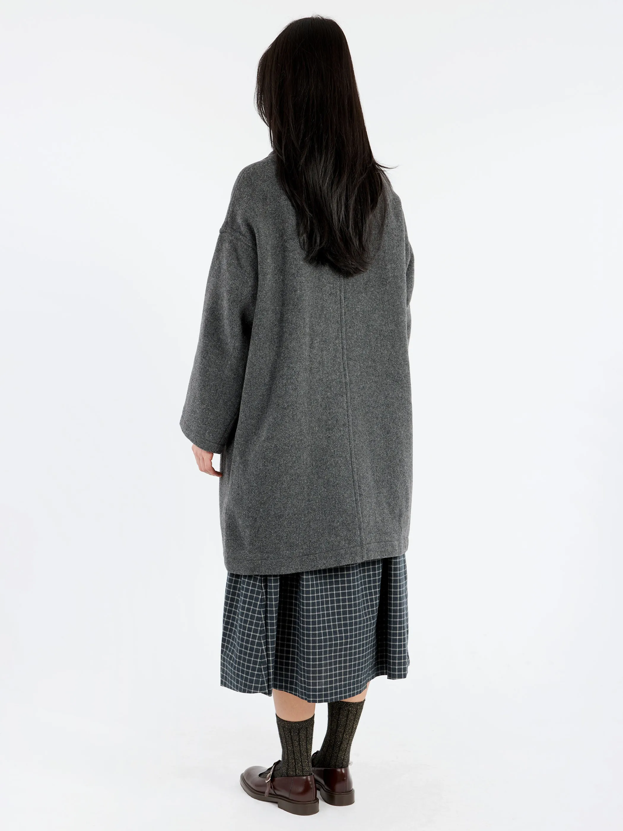 Women's Wool Light Pile Long Coat sold by gravitypope product image thumbnail 3