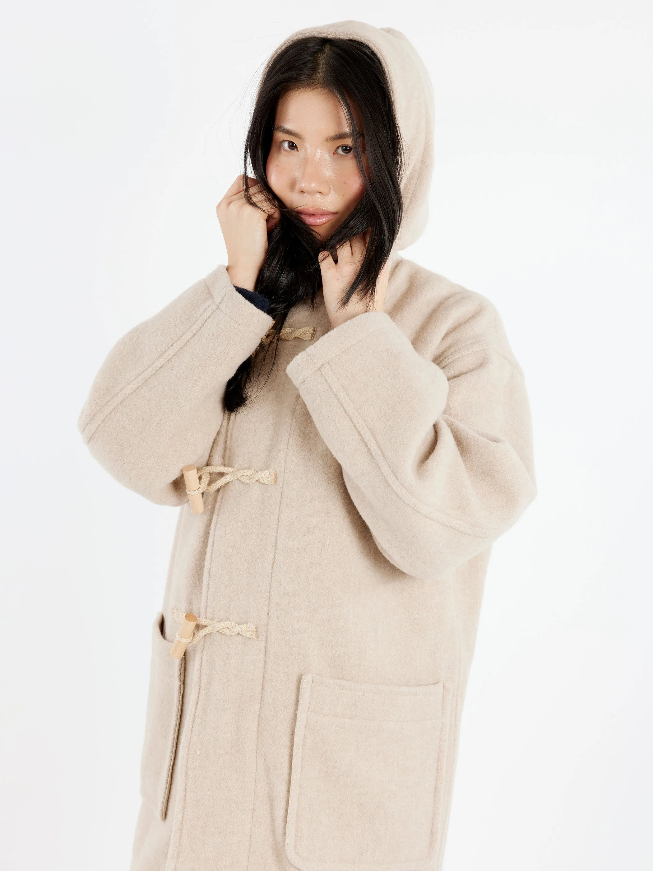 Women's Wool Light Pile Duffle Coat sold by gravitypope product image thumbnail 5