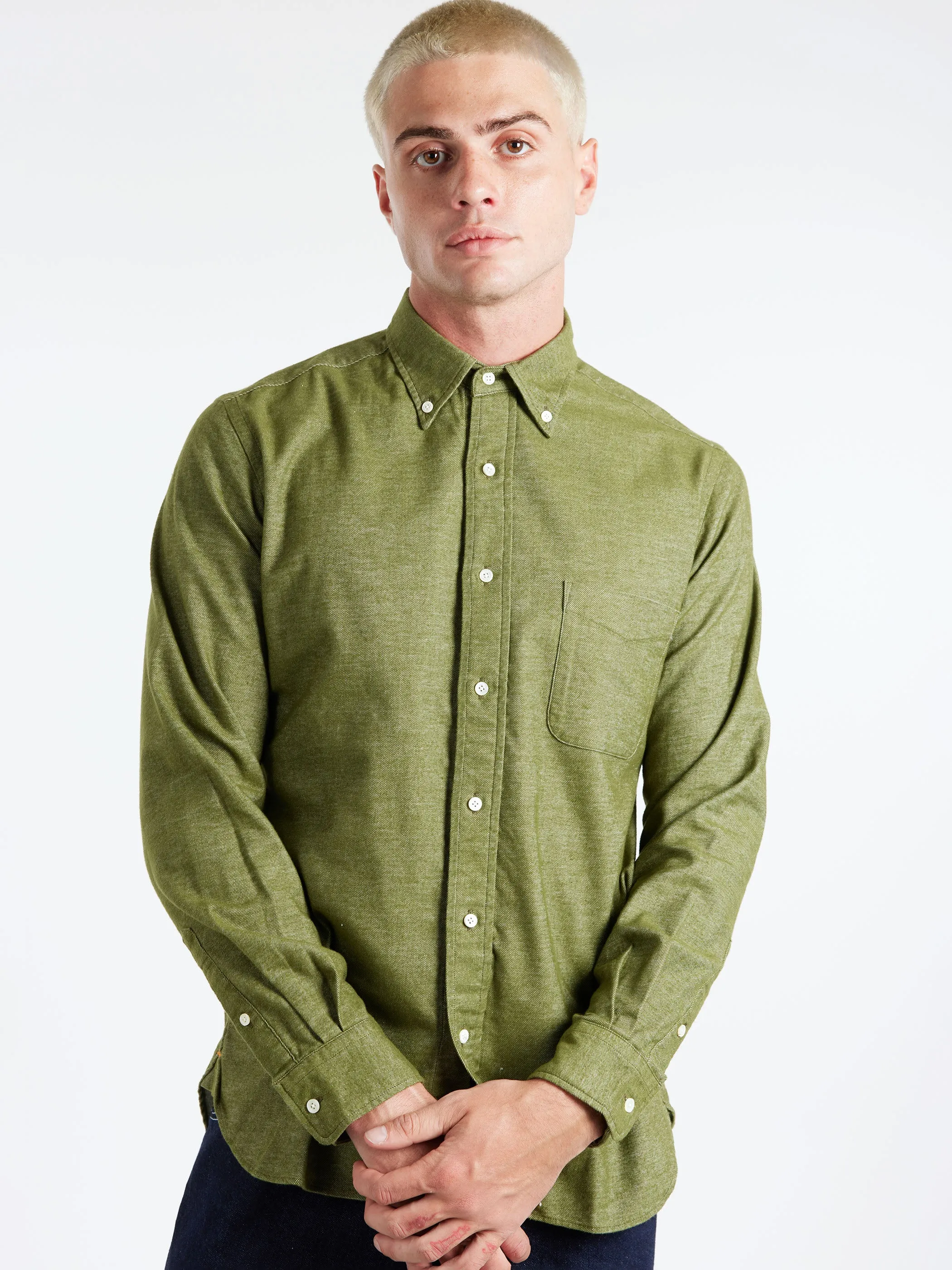 Flannel Solid Button Down Shirt sold by gravitypope product image thumbnail 4