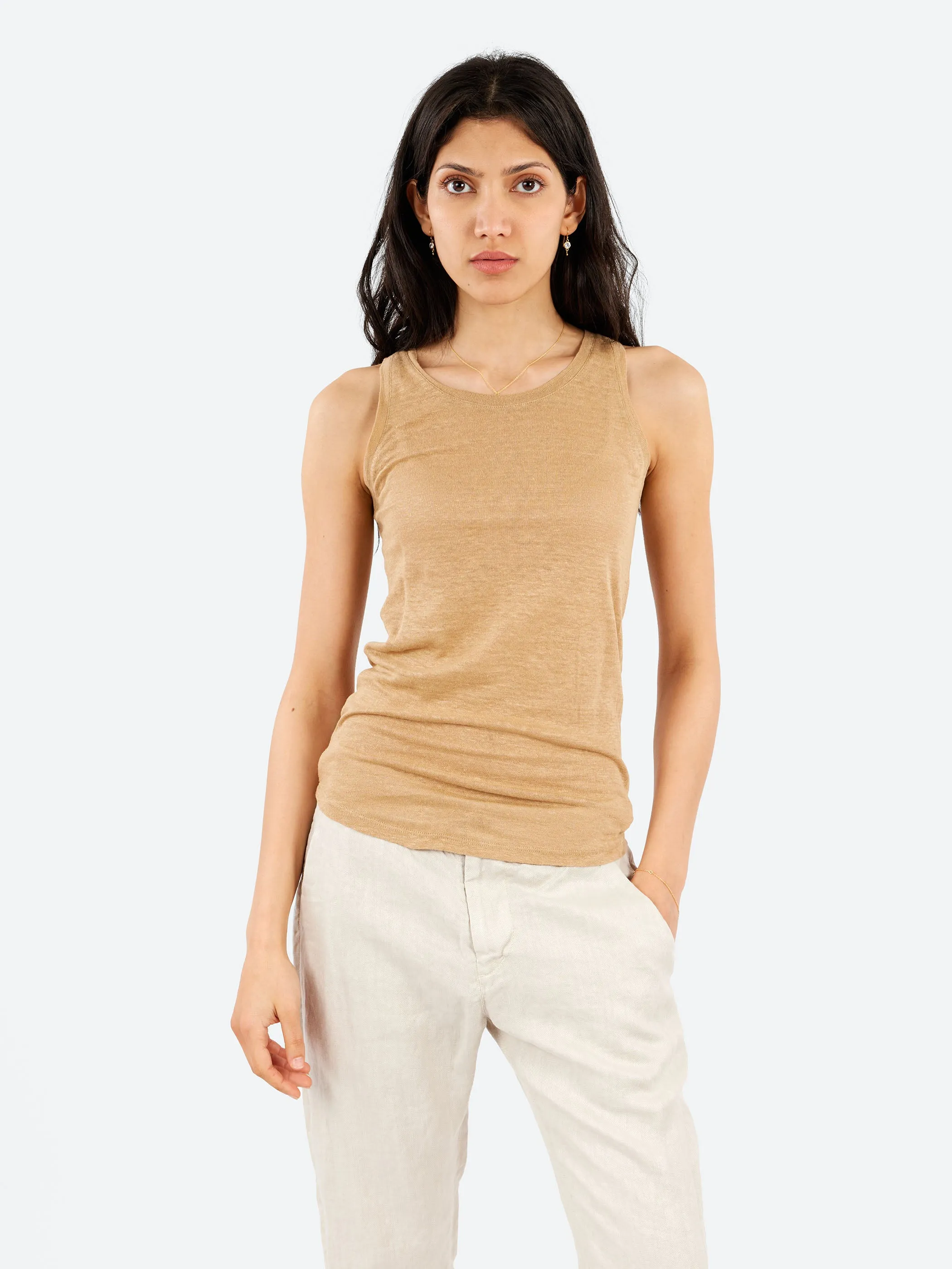 Linen Jersey Tank Top sold by gravitypope product image thumbnail 4
