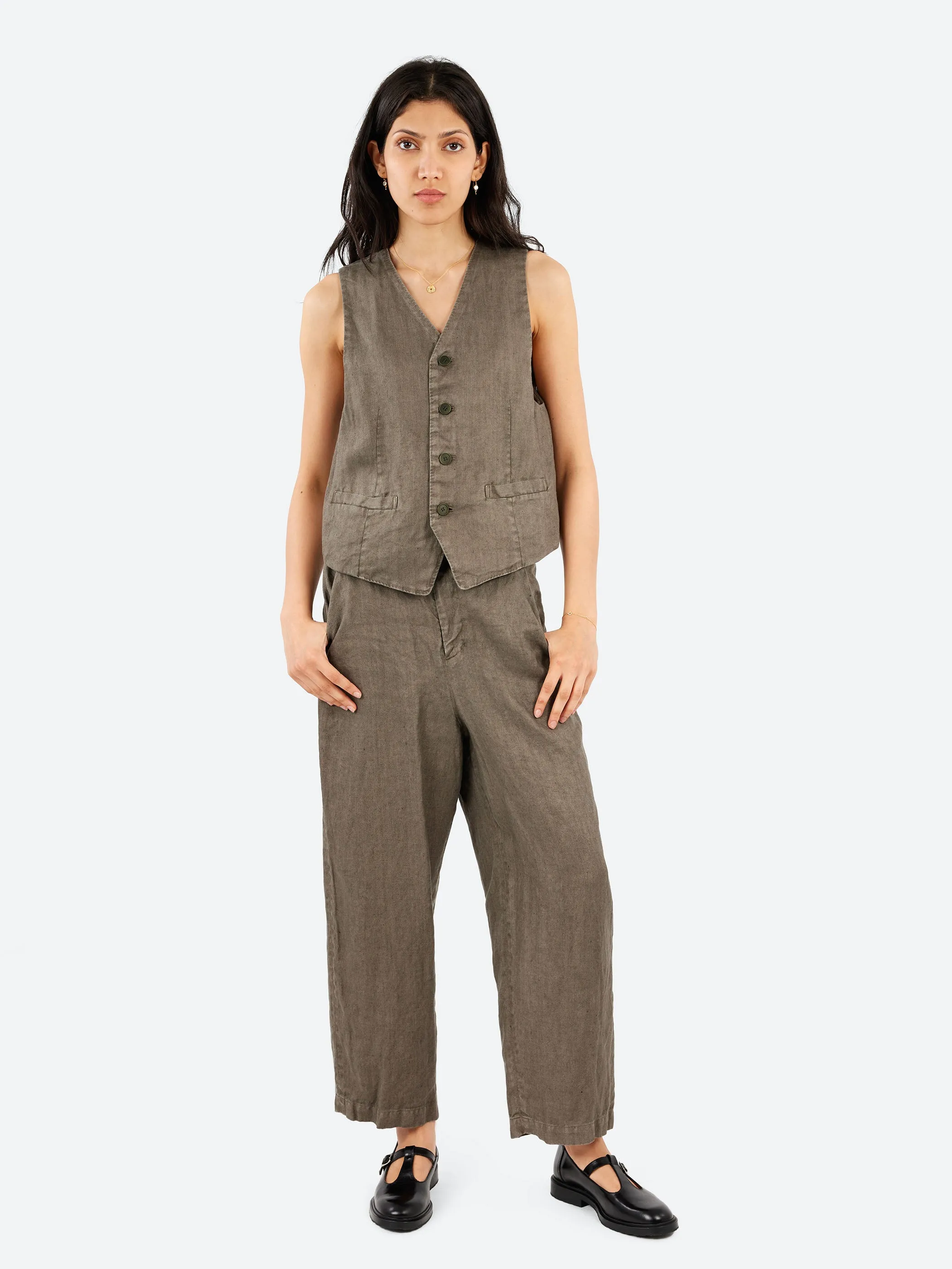 Linen Twill Wide Pants sold by gravitypope product image thumbnail 2