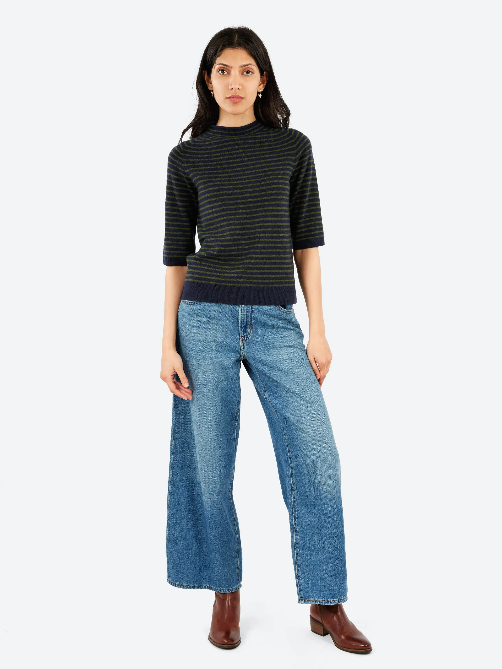 Stripe Half Sleeve Sweater sold by gravitypope product image thumbnail 2