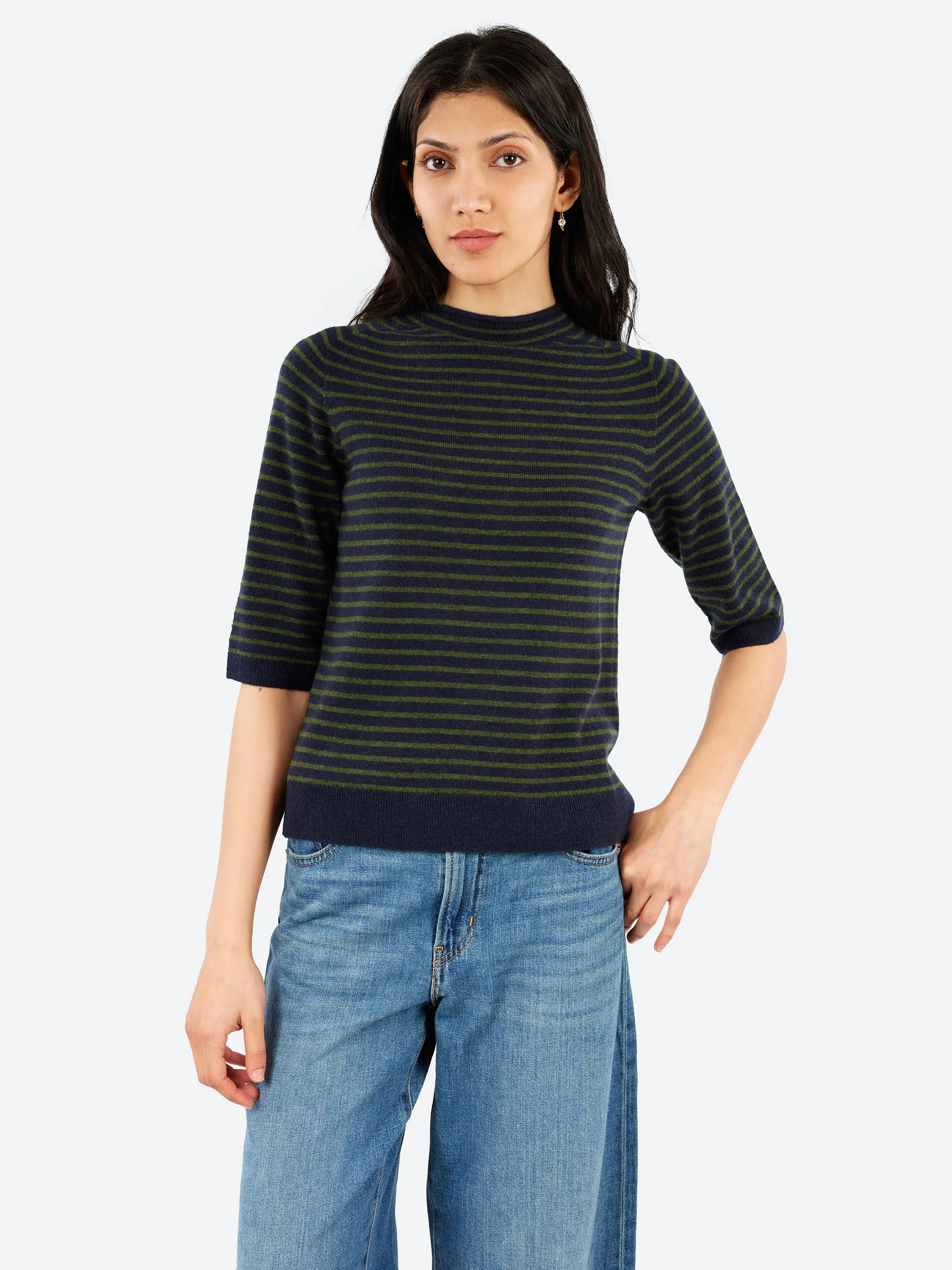 Stripe Half Sleeve Sweater sold by gravitypope product image thumbnail 4