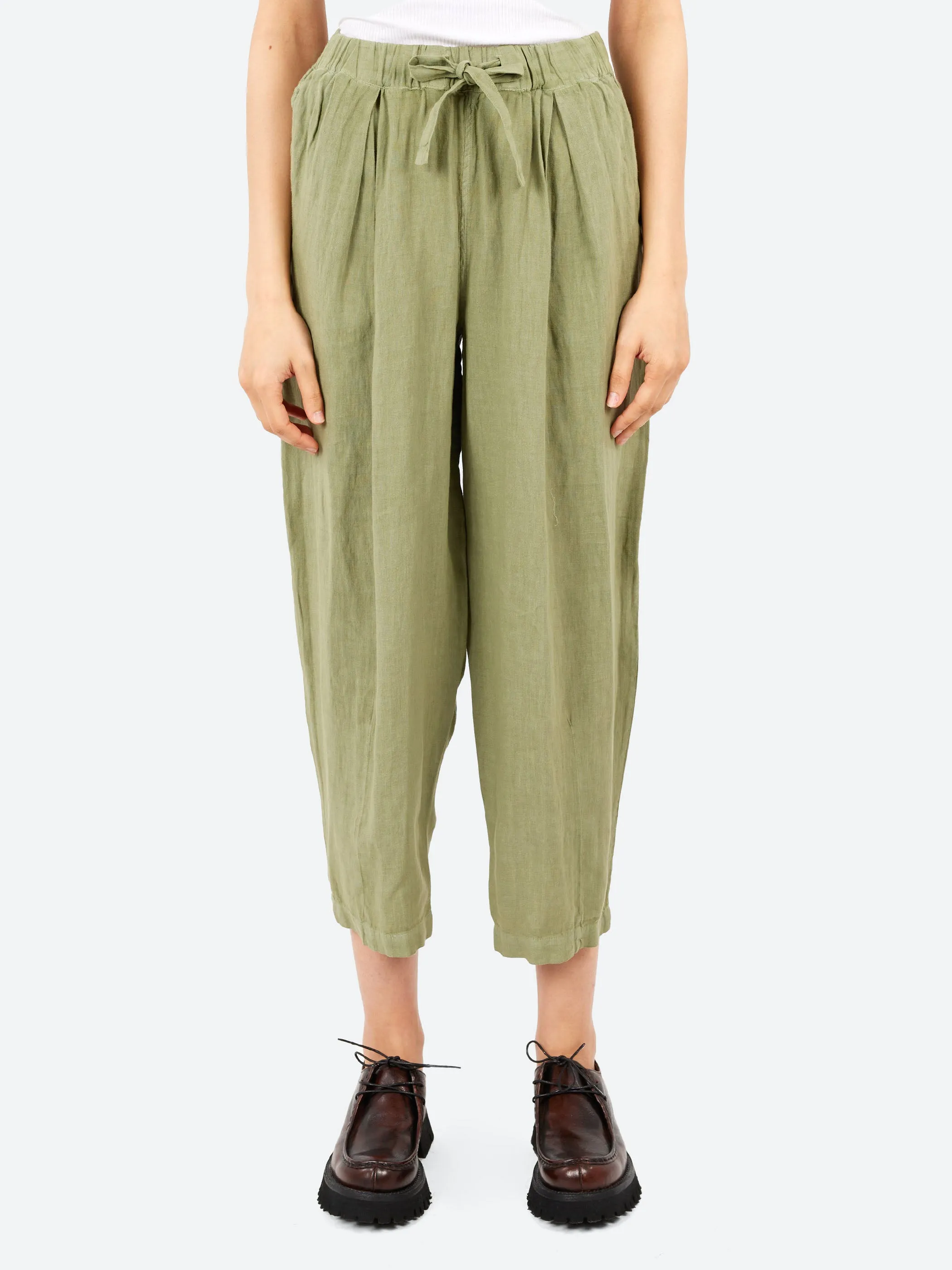Minako Garment Dyed Linen Trousers sold by gravitypope