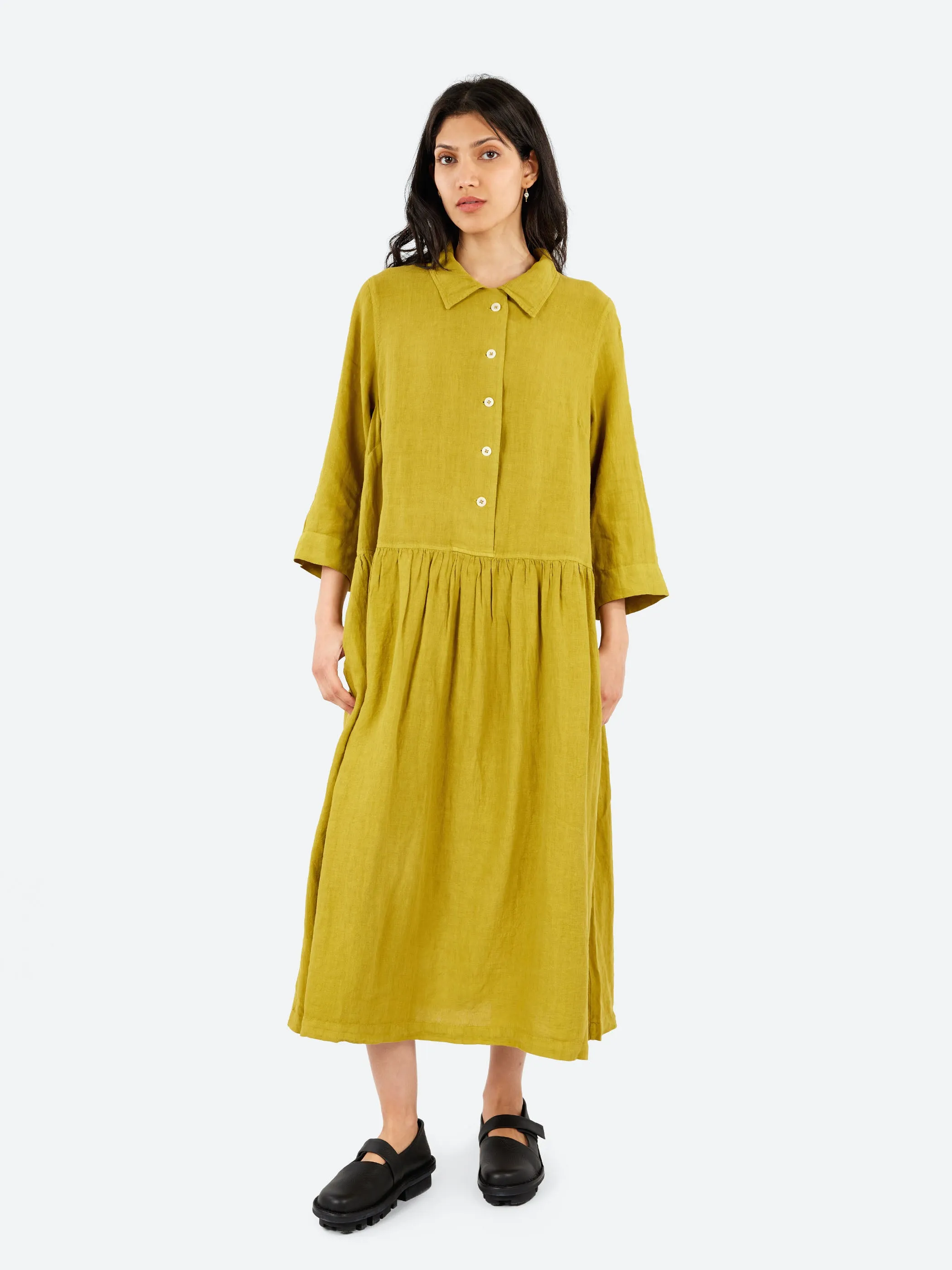 Garment Dyed Linen Shirt Dress sold by gravitypope product image thumbnail 2