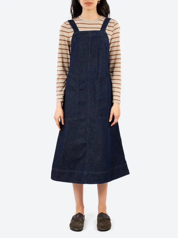 Patch Pocket Denim Dungaree Dress sold by gravitypope