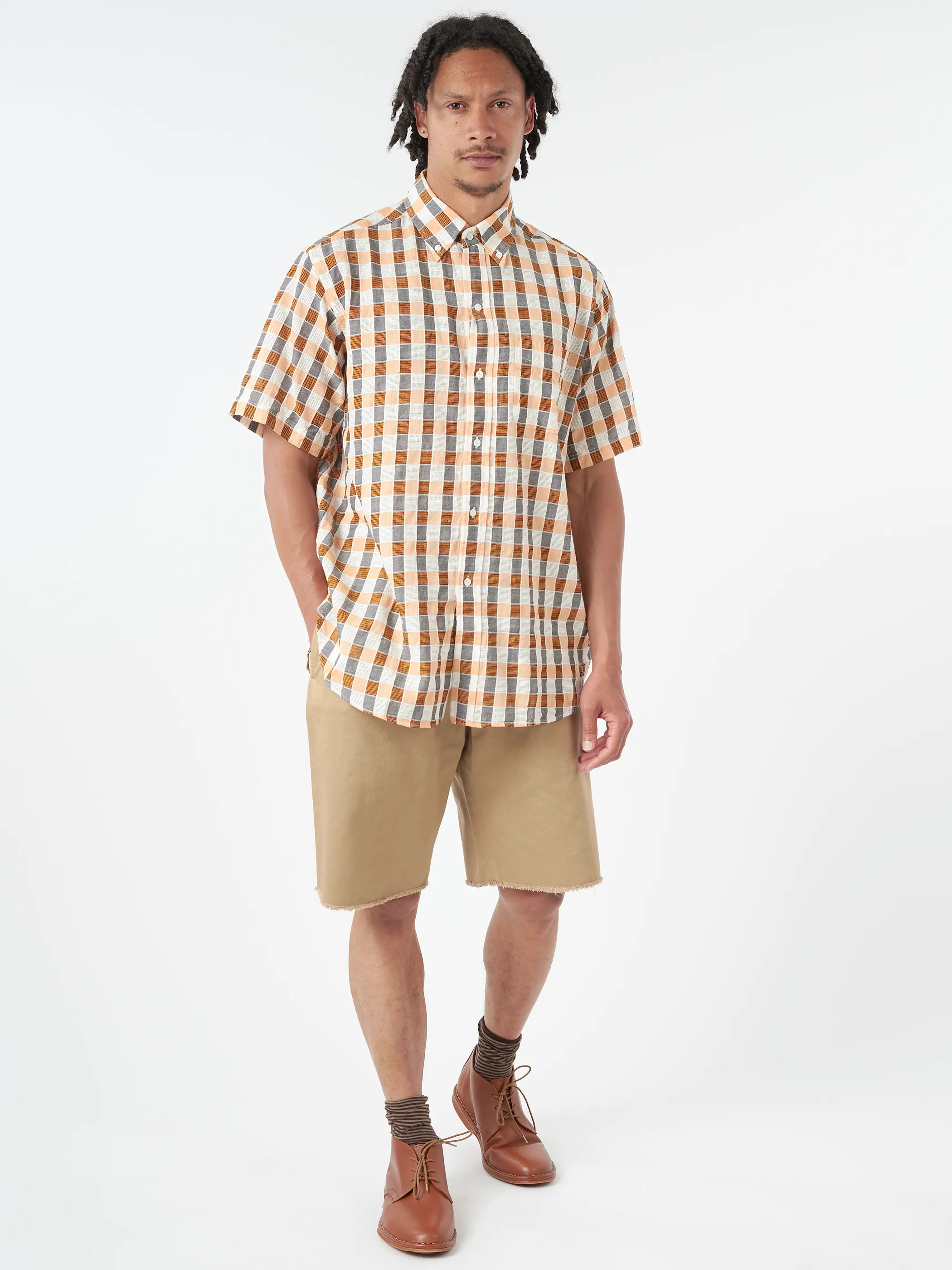 Button-Down Panama Plaid Shirt sold by gravitypope product image thumbnail 2