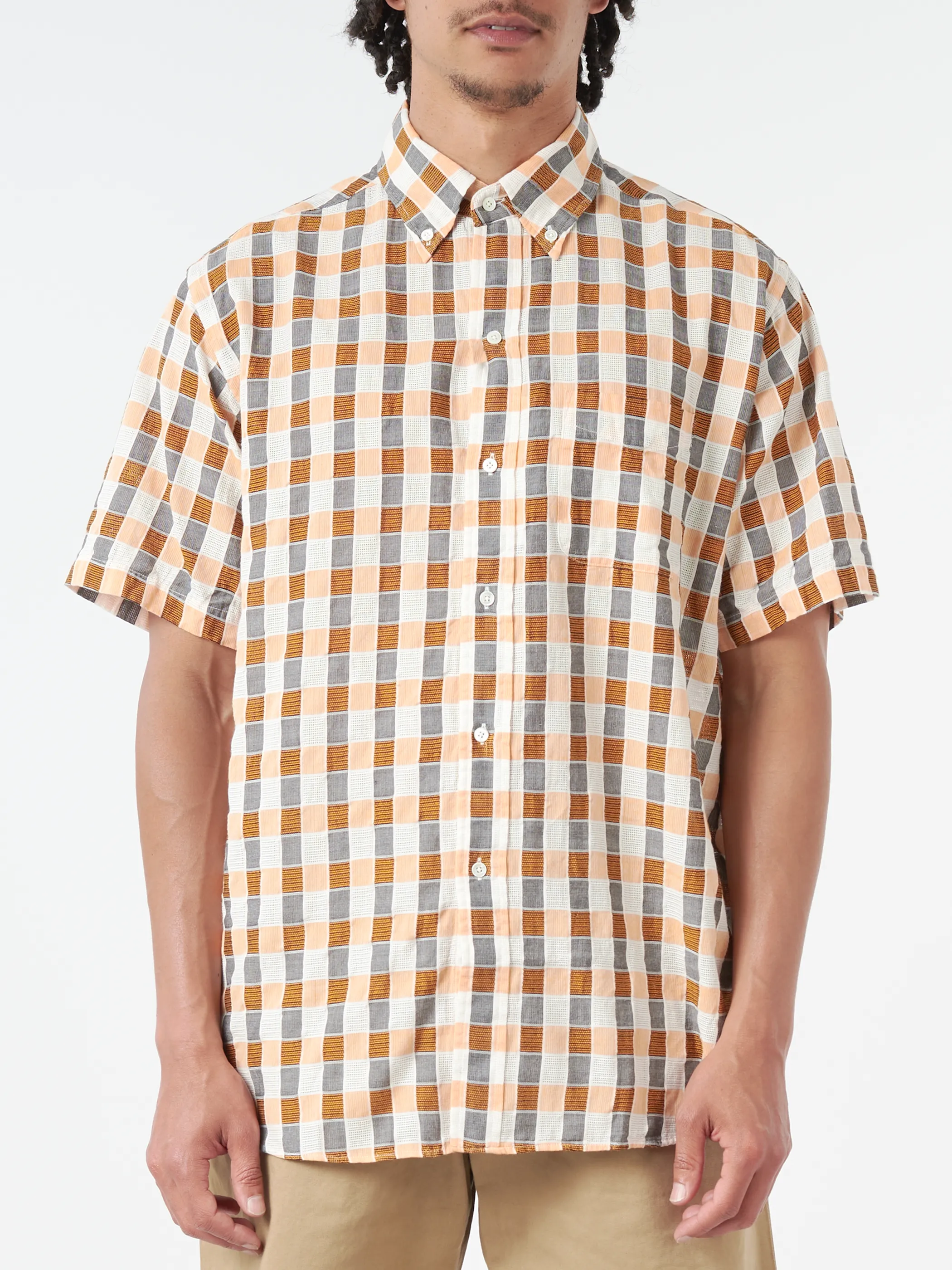Button-Down Panama Plaid Shirt sold by gravitypope