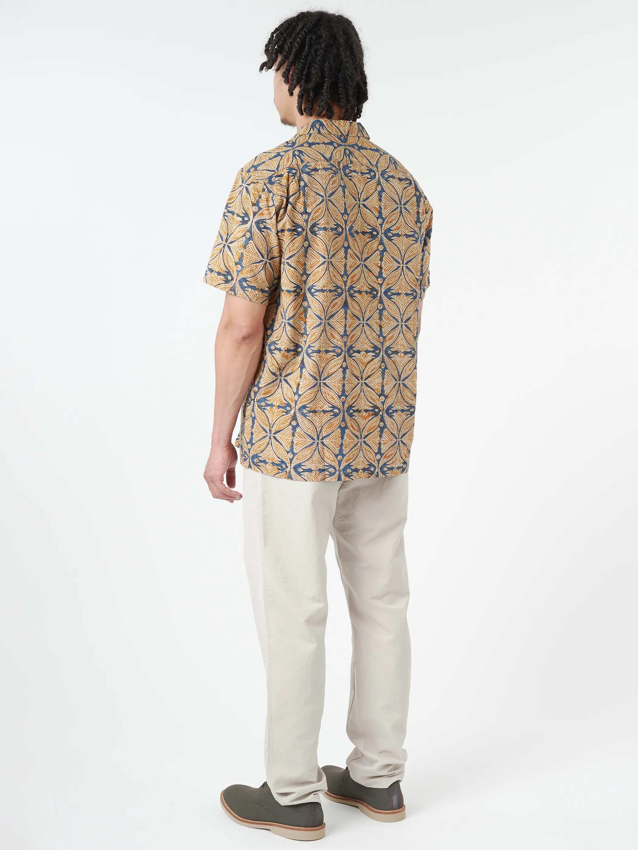Open Collar Block Print Shirt sold by gravitypope product image thumbnail 3
