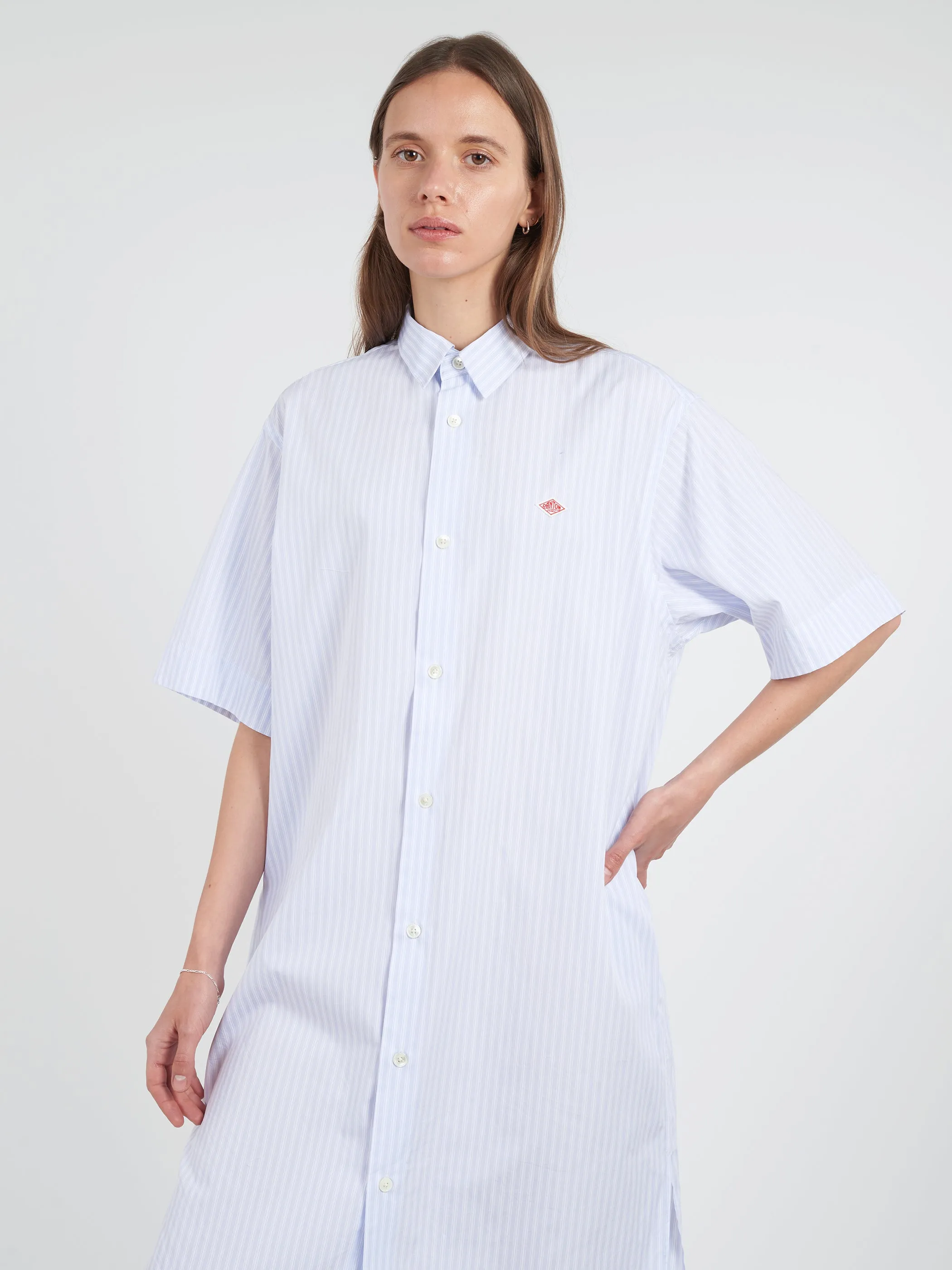 Cotton Poplin Short Sleeve Shirt Dress sold by gravitypope product image thumbnail 4