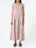 Check Linen Dropped Waist Dress sold by gravitypope
