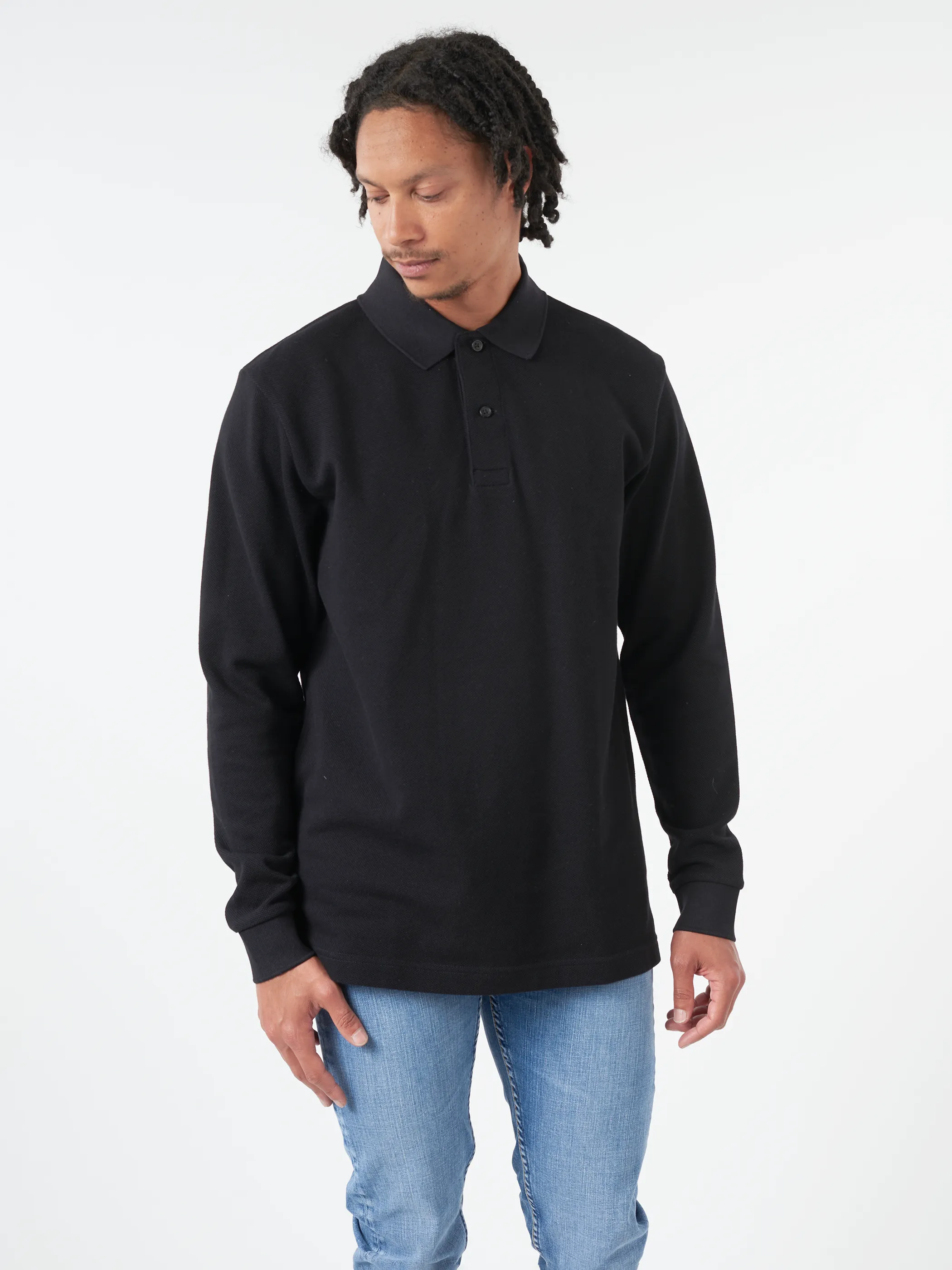 Athletic Pique Long Sleeve Polo sold by gravitypope product image thumbnail 4