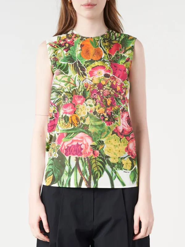 Sleeveless Top with Mystical Bloom Print made by Marni