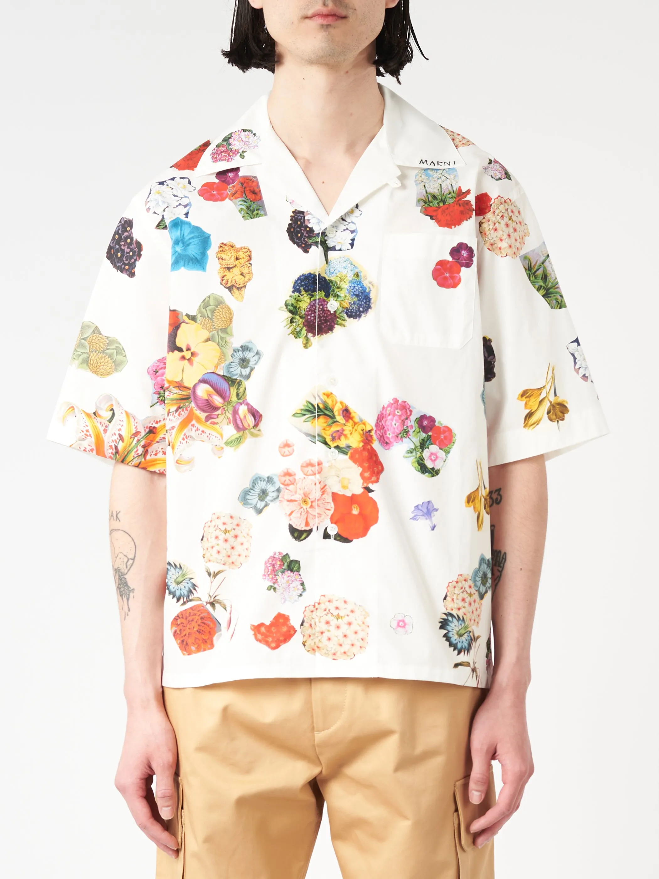 Bowling Shirt with Flower Prints sold by gravitypope