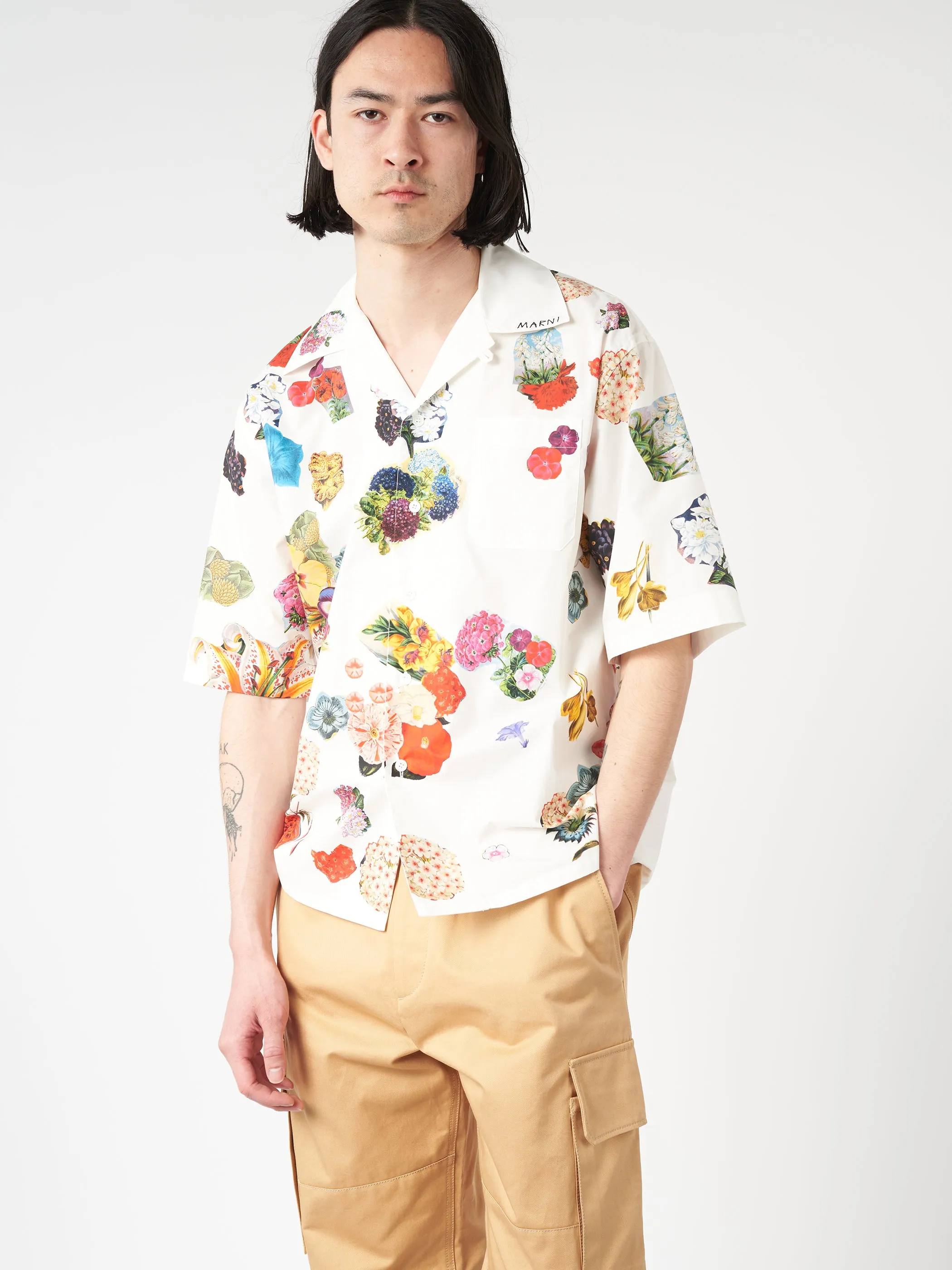Bowling Shirt with Flower Prints sold by gravitypope product image thumbnail 4