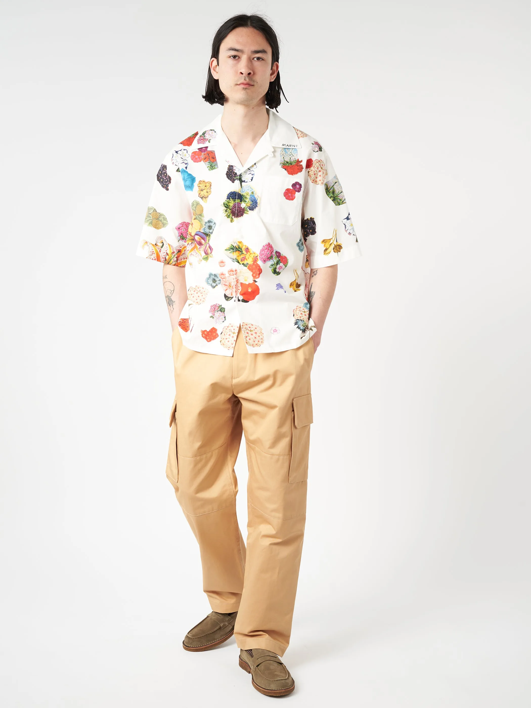 Bowling Shirt with Flower Prints sold by gravitypope product image thumbnail 2