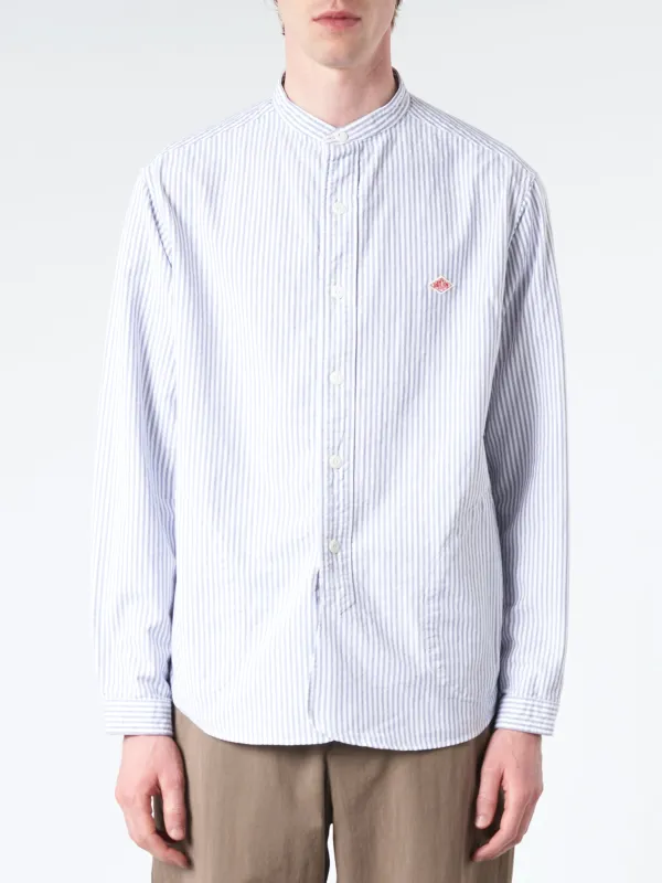 Oxford Band Collar L/S Shirt made by Danton