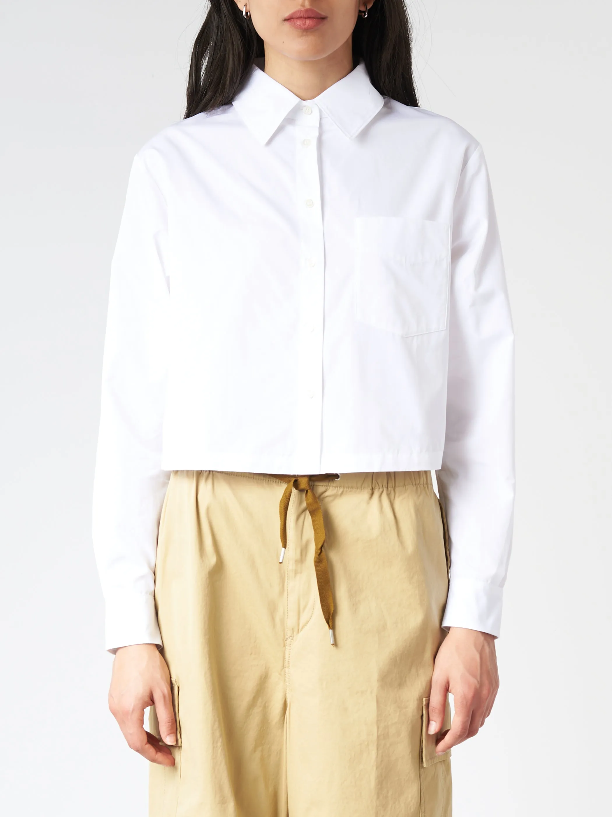 Cotton Poplin Cropped Shirt sold by gravitypope