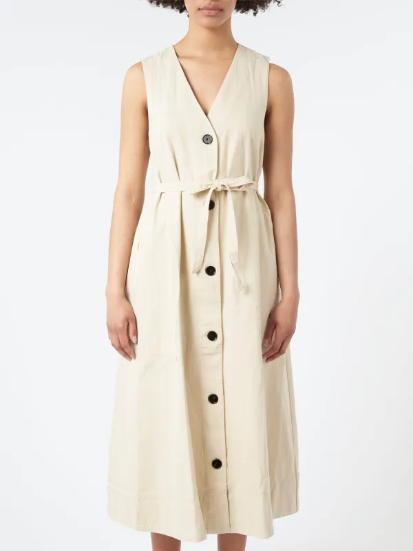 Buttoned Canvas Dress sold by gravitypope
