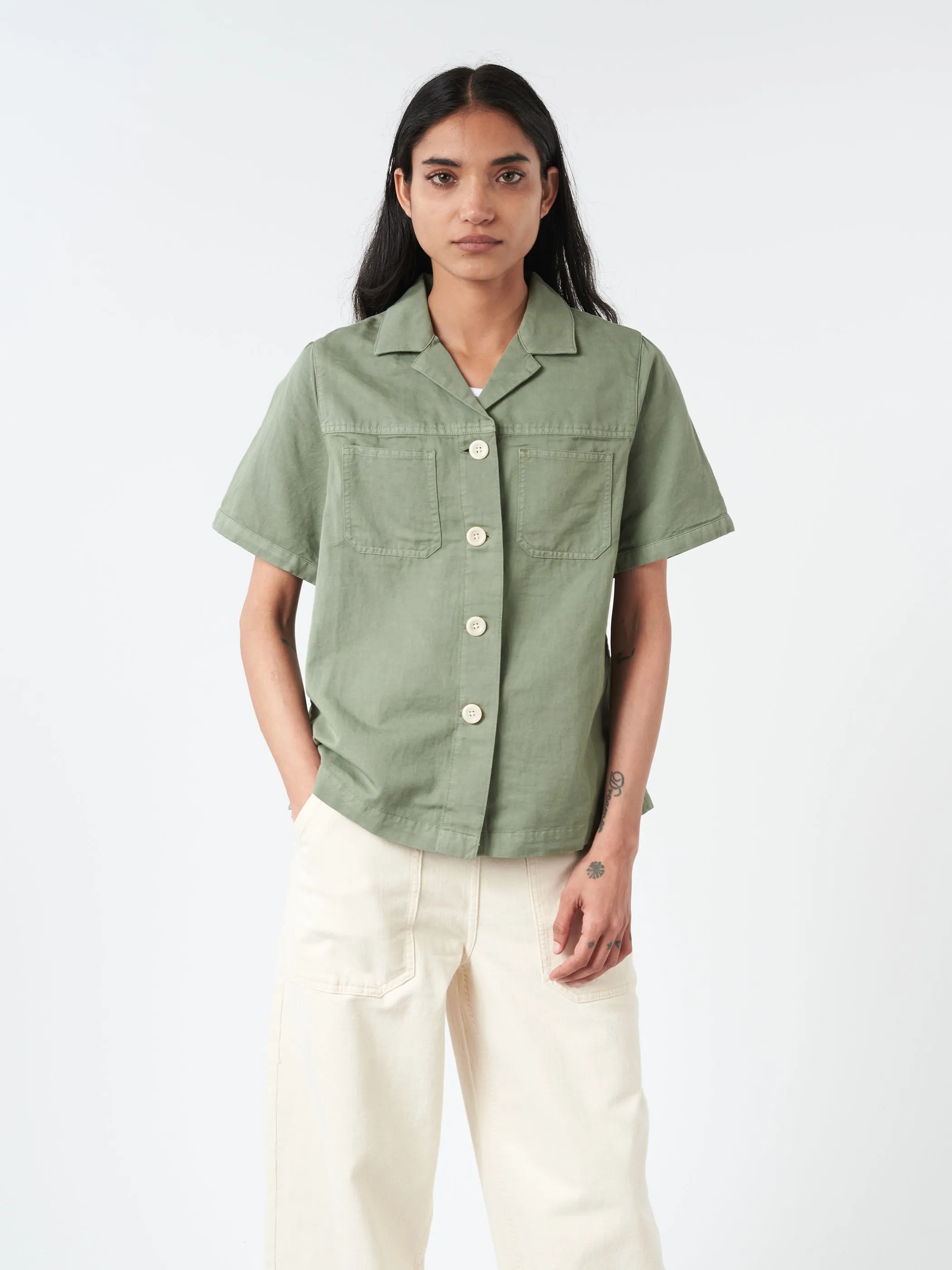Cotton Linen Short Sleeve Shirt sold by gravitypope product image thumbnail 2