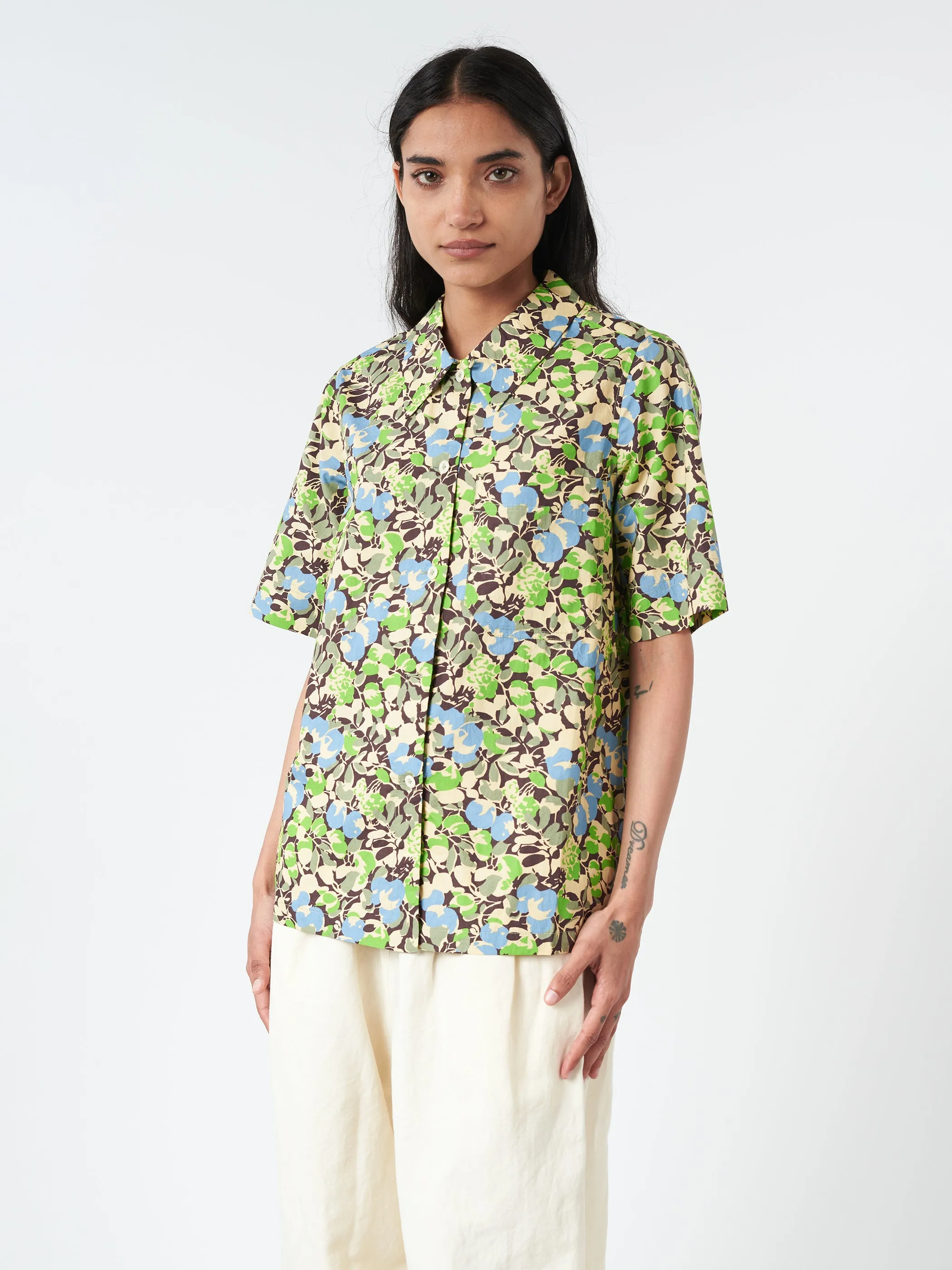 Hedgerow Print Poplin Shirt sold by gravitypope product image thumbnail 2