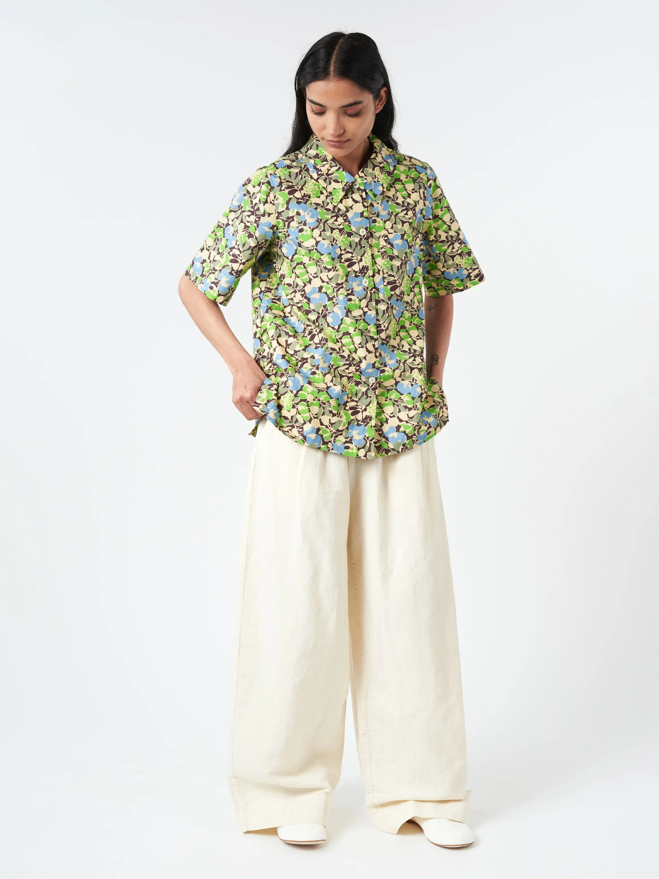 Hedgerow Print Poplin Shirt sold by gravitypope product image thumbnail 4